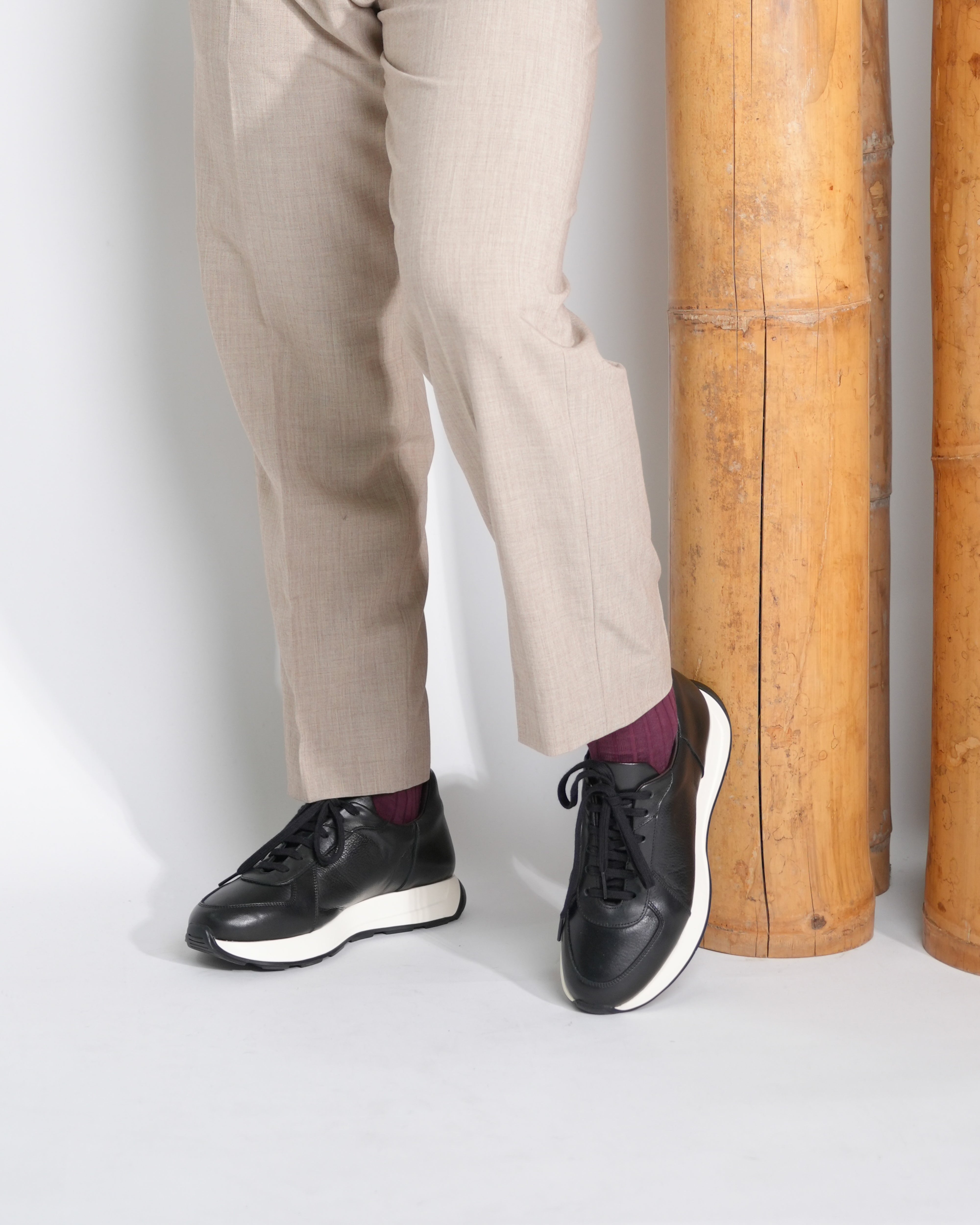 Zapatillas de lujo SHALAPI Milano 1.1 para hombre en color negro