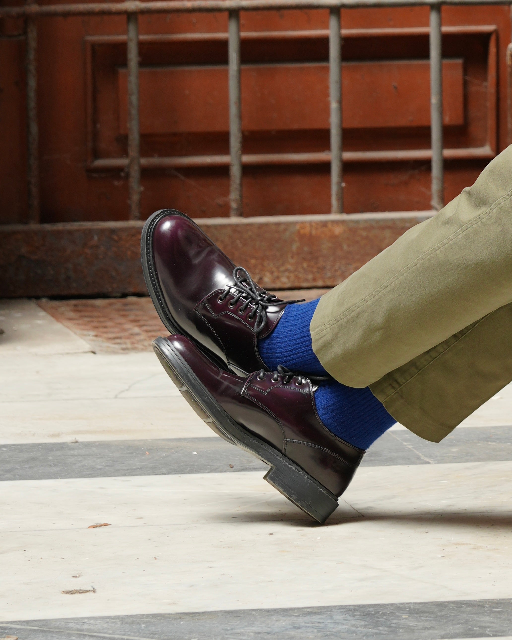 SHALAPI luxury LEO Derby shoes 1.1 in shiny Burdo