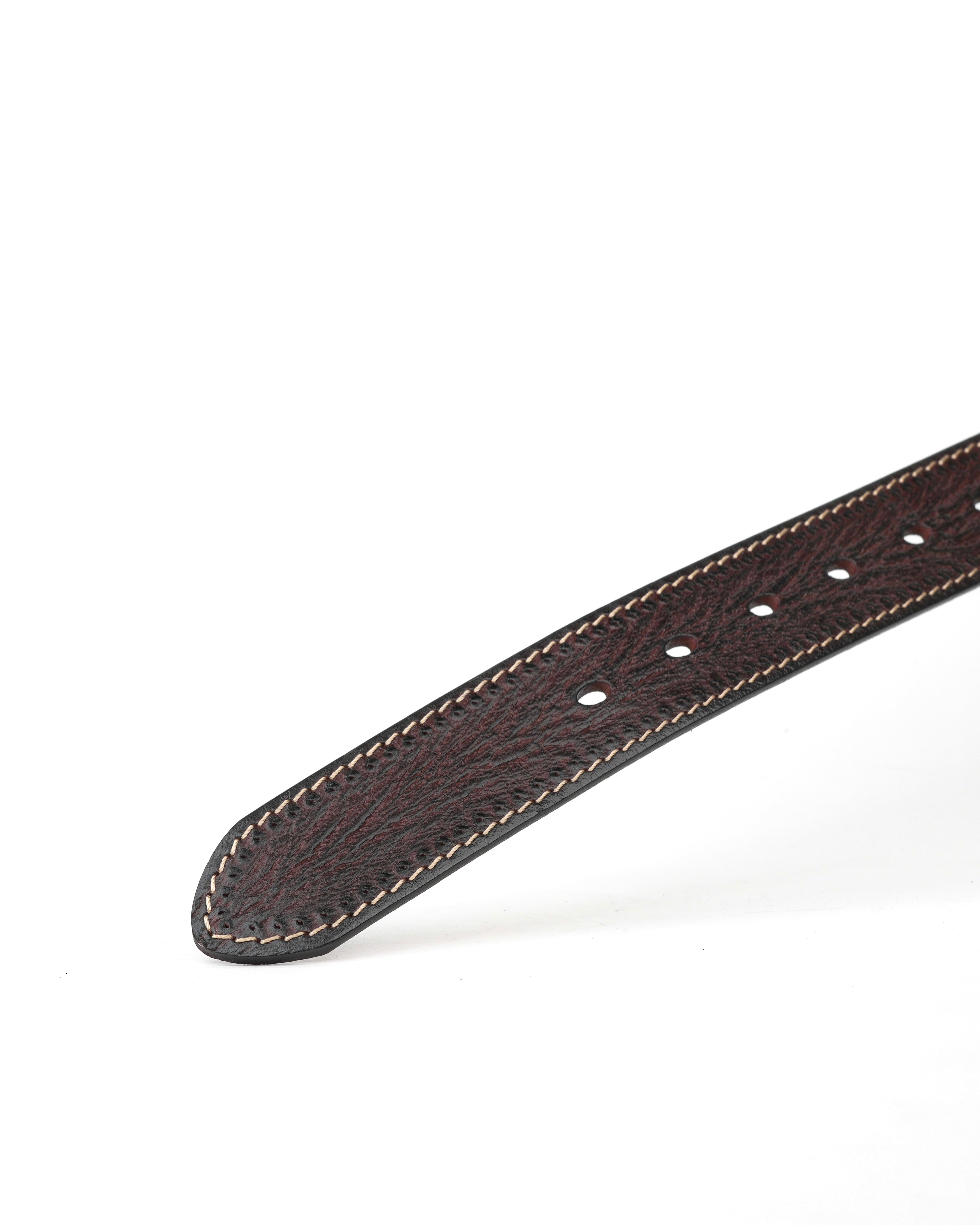 Cinturones de piel auténtica SHALAPI en color marrón oscuro