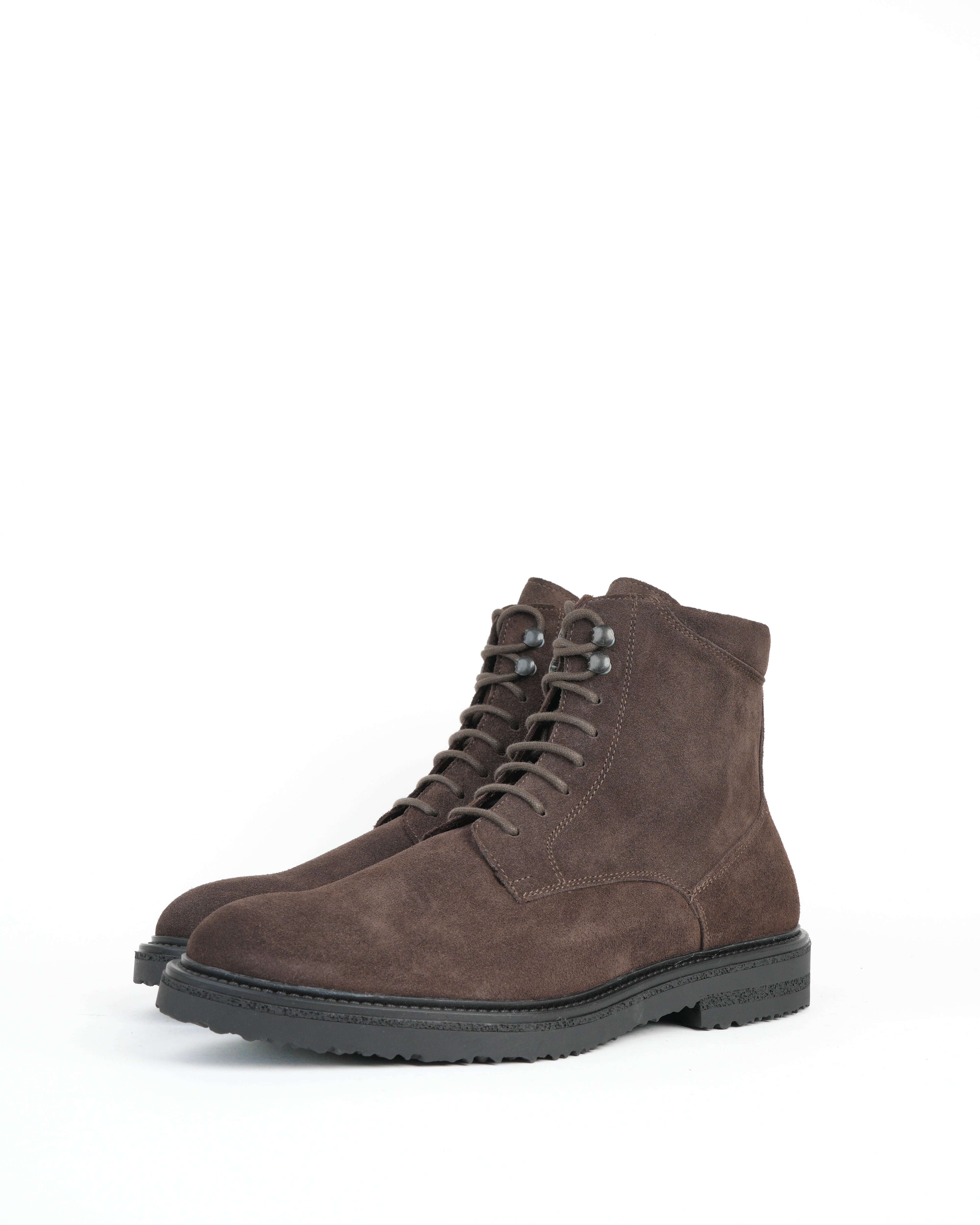 Botas de lujo SHALAPI 1.1 con puntera lisa en ante marrón