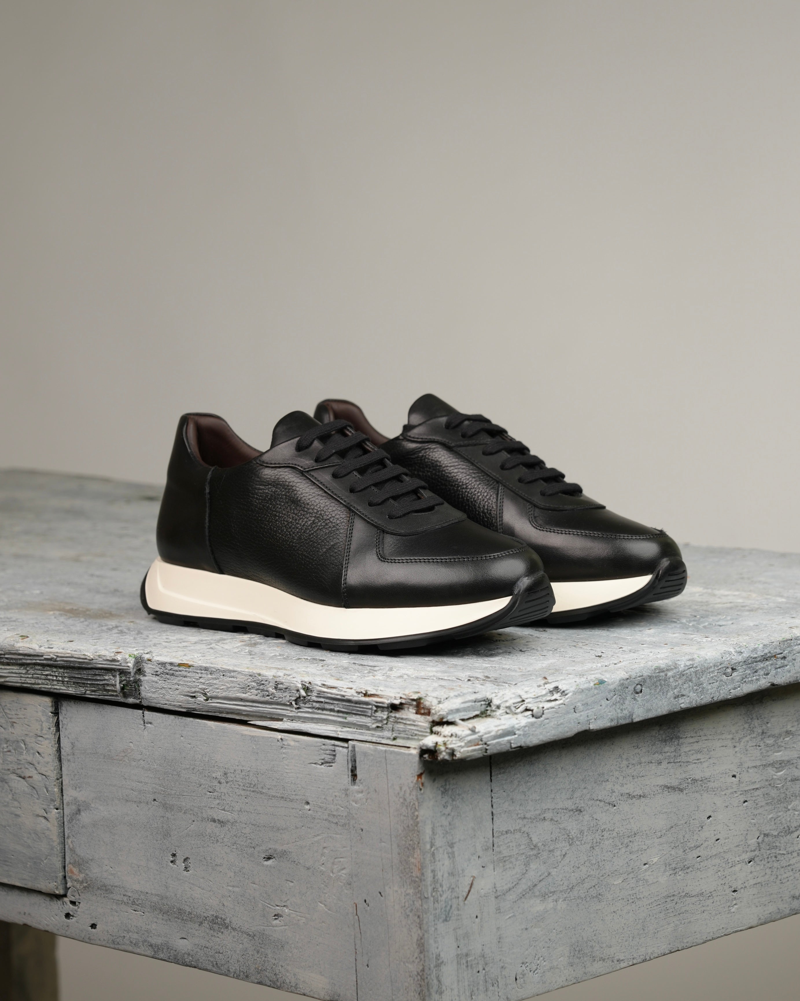 Zapatillas de lujo SHALAPI Milano 1.1 para hombre en color negro