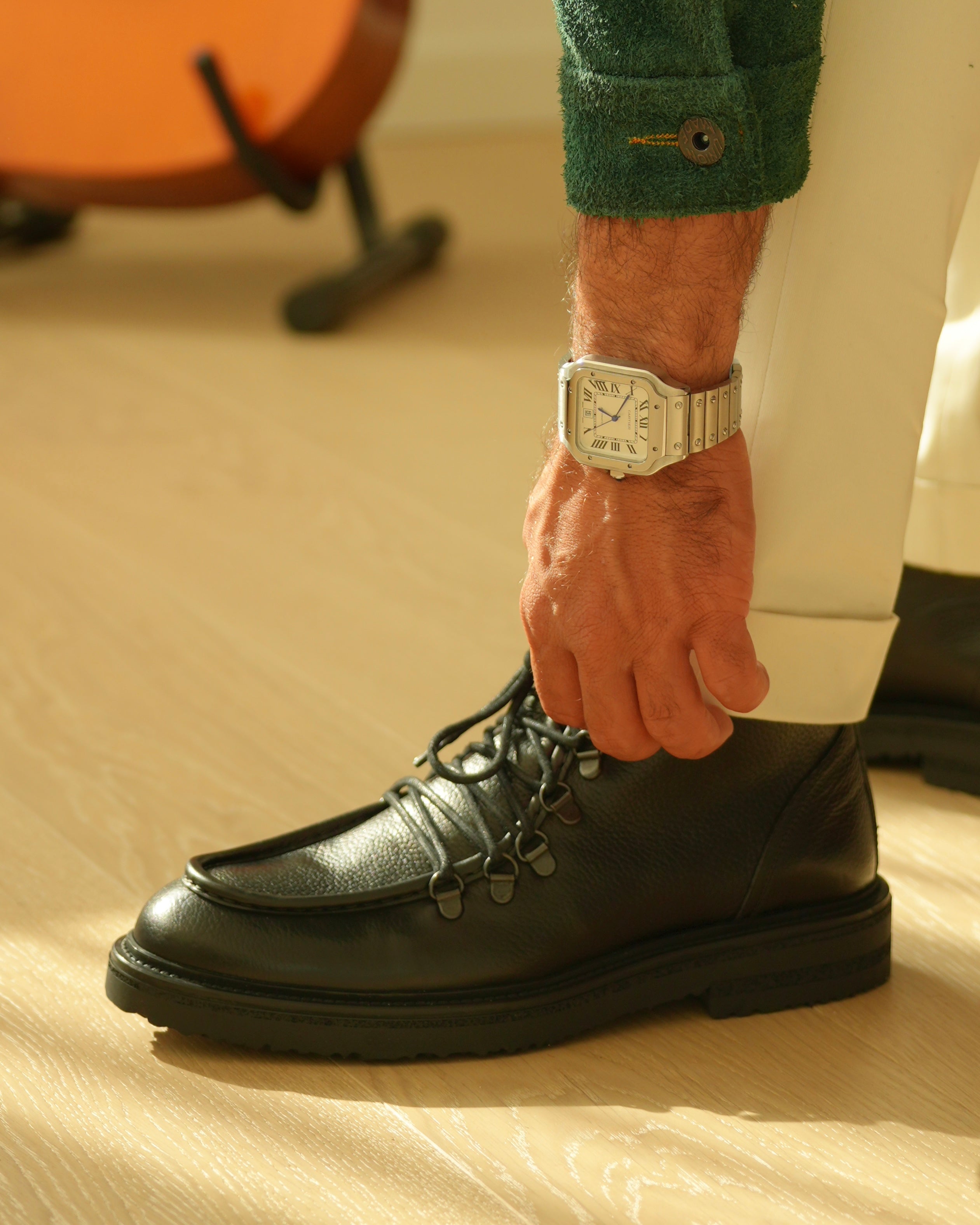 SHALAPI Fracap 1.1 luxury boots in full grain leather in black