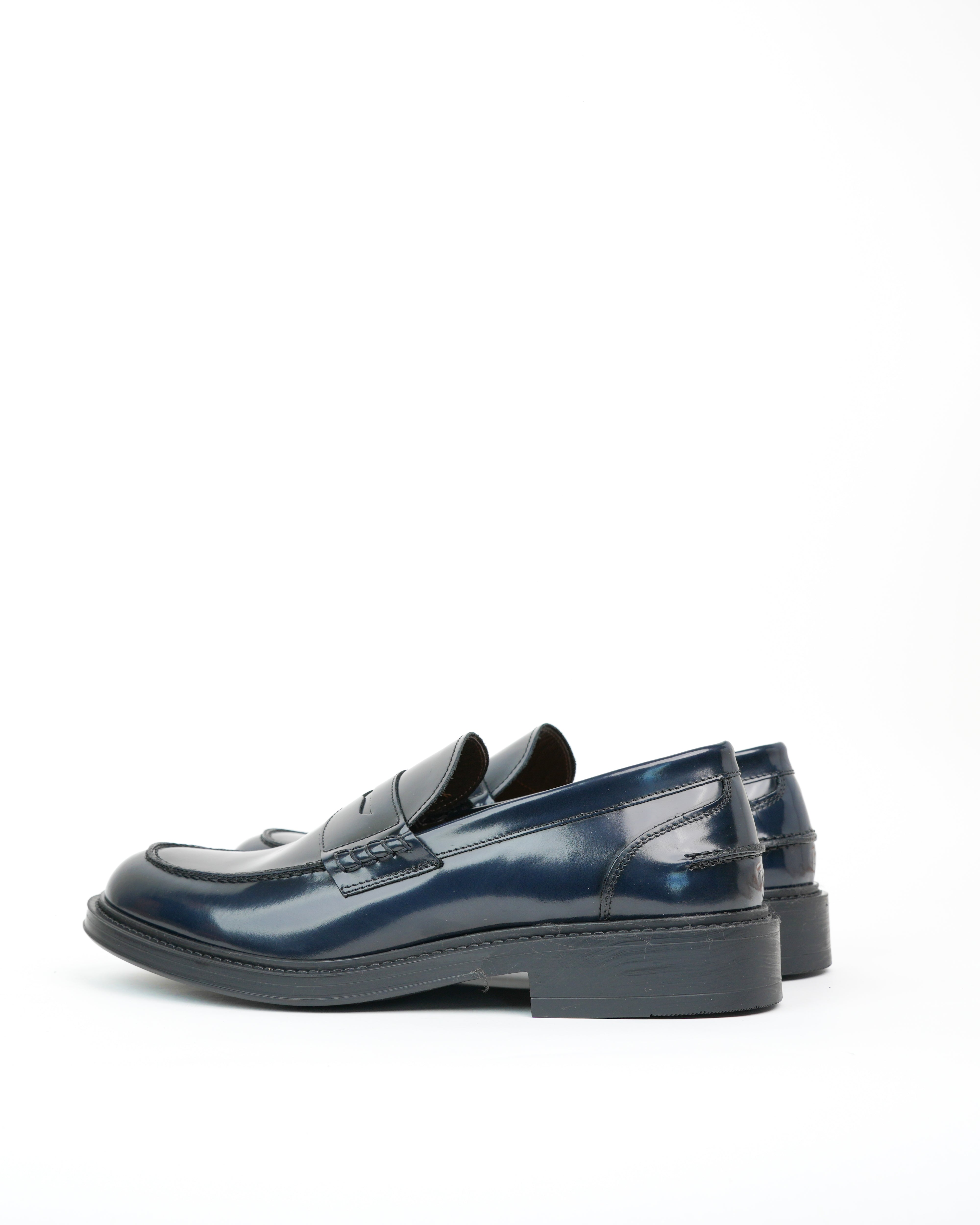 SHALAPI Chester 1.1 penny loafers for men shiny blue