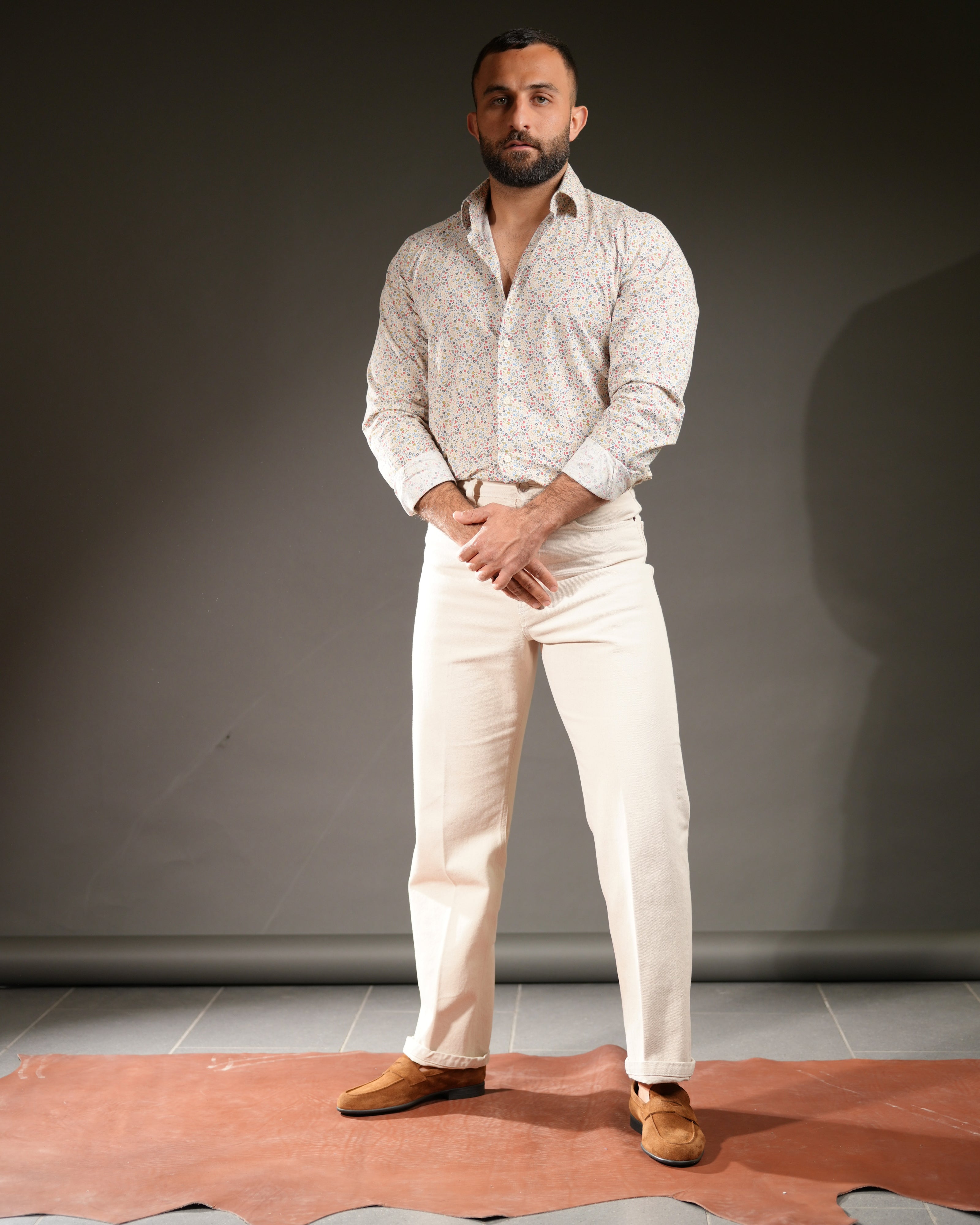 Marechiaro penny loafers in suede camel