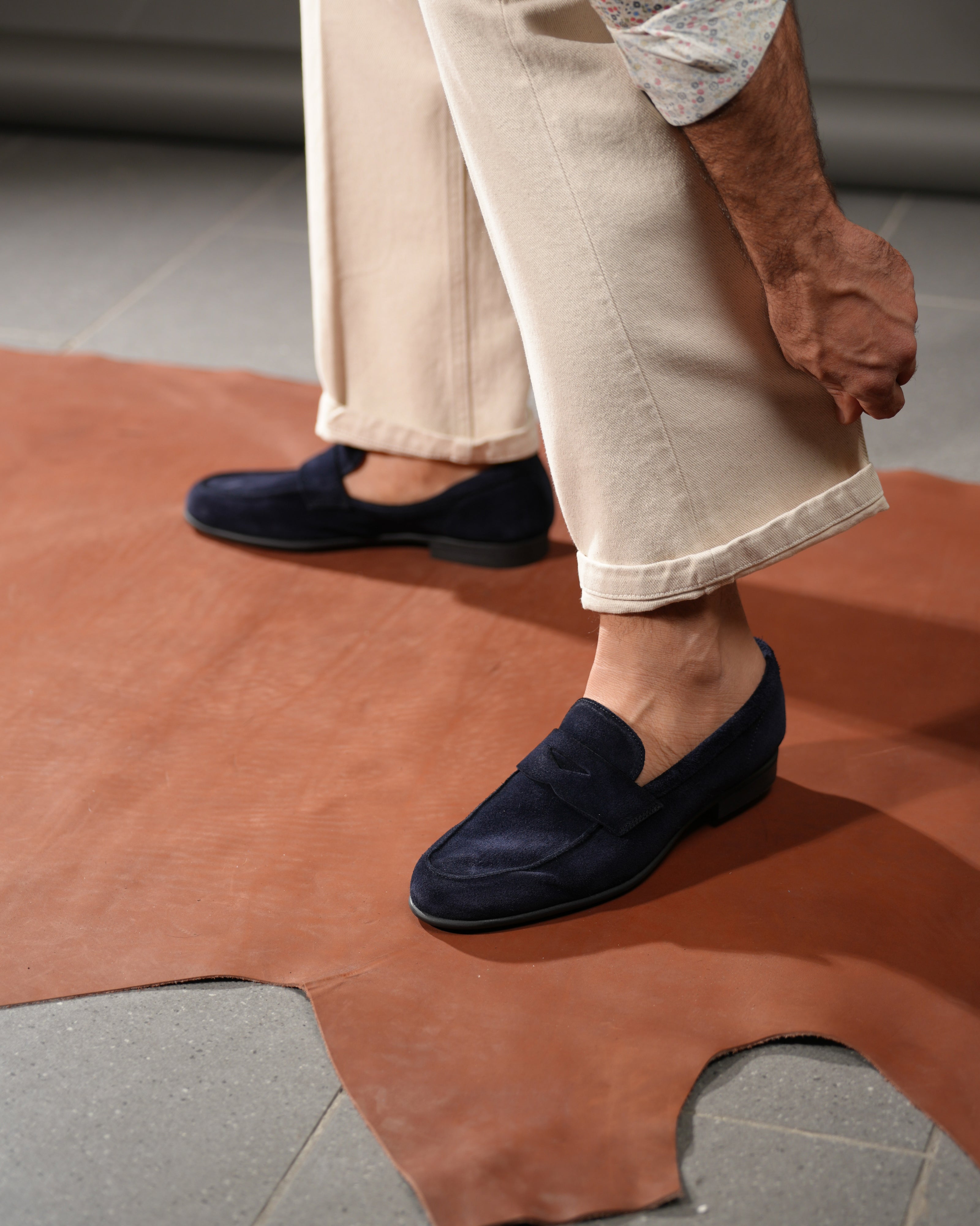 Mocasines Marechiaro de ante azul