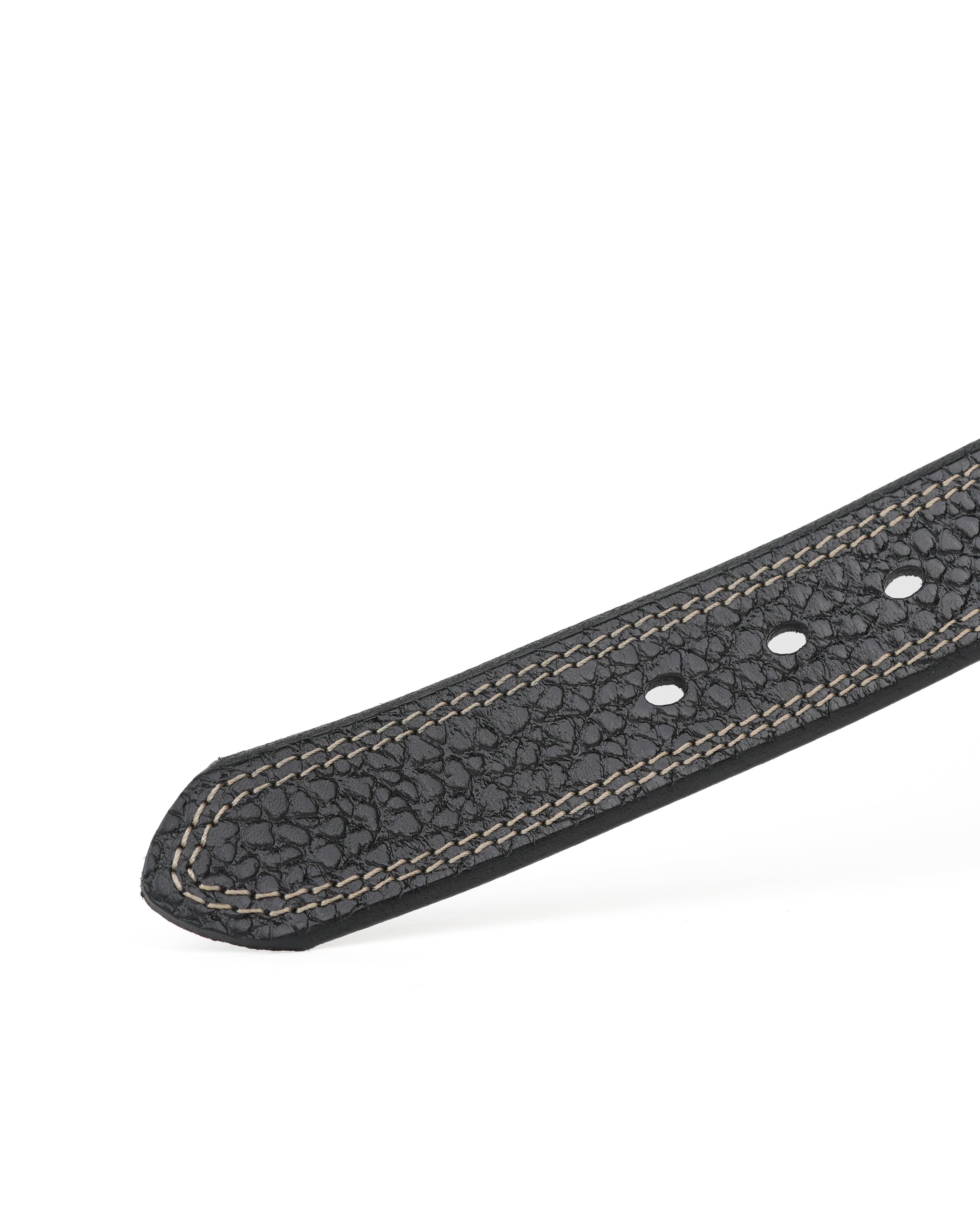 SHALAPI Cinturones de piel auténtica para jeans en color negro