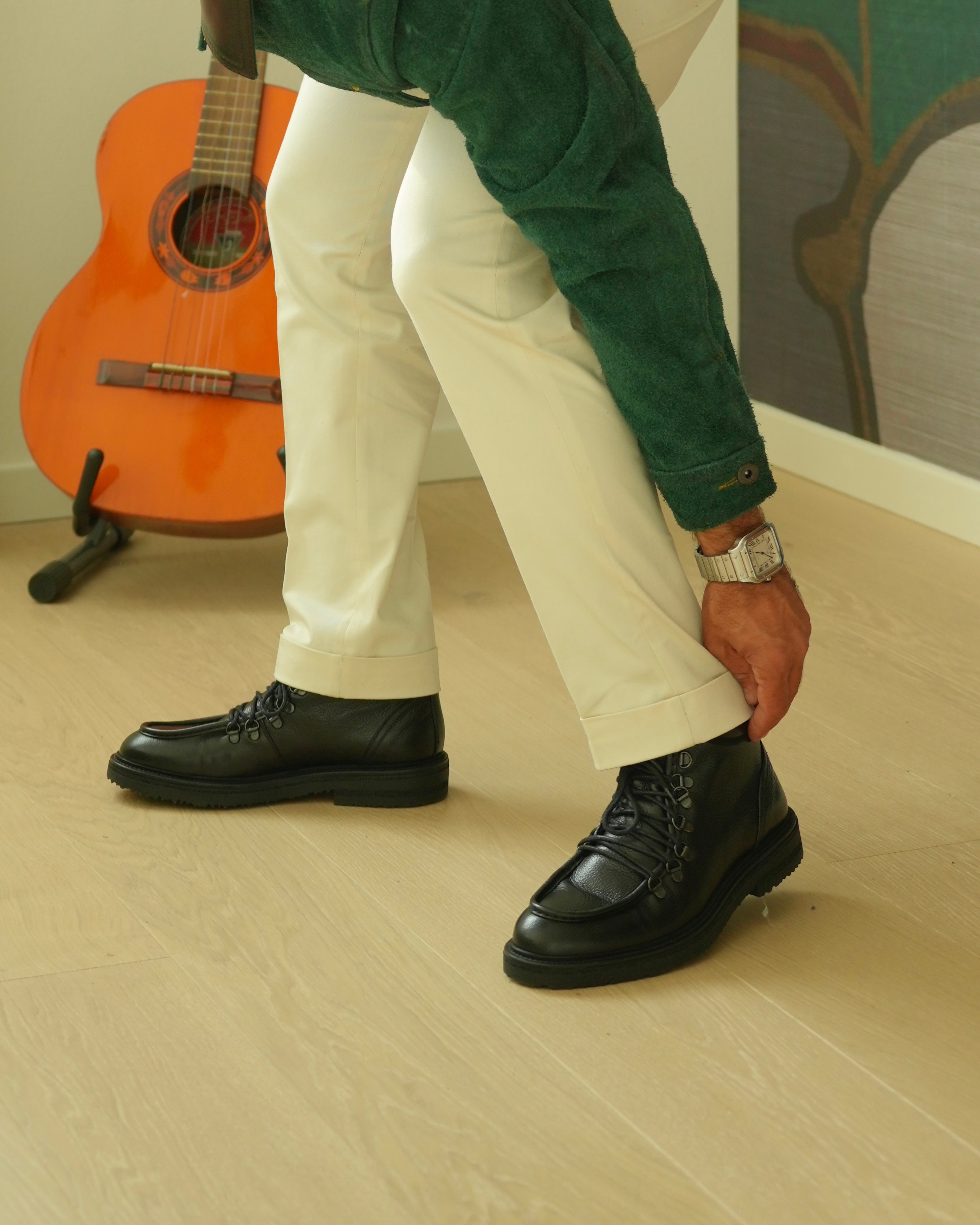 SHALAPI Fracap 1.1 luxury boots in full grain leather in black