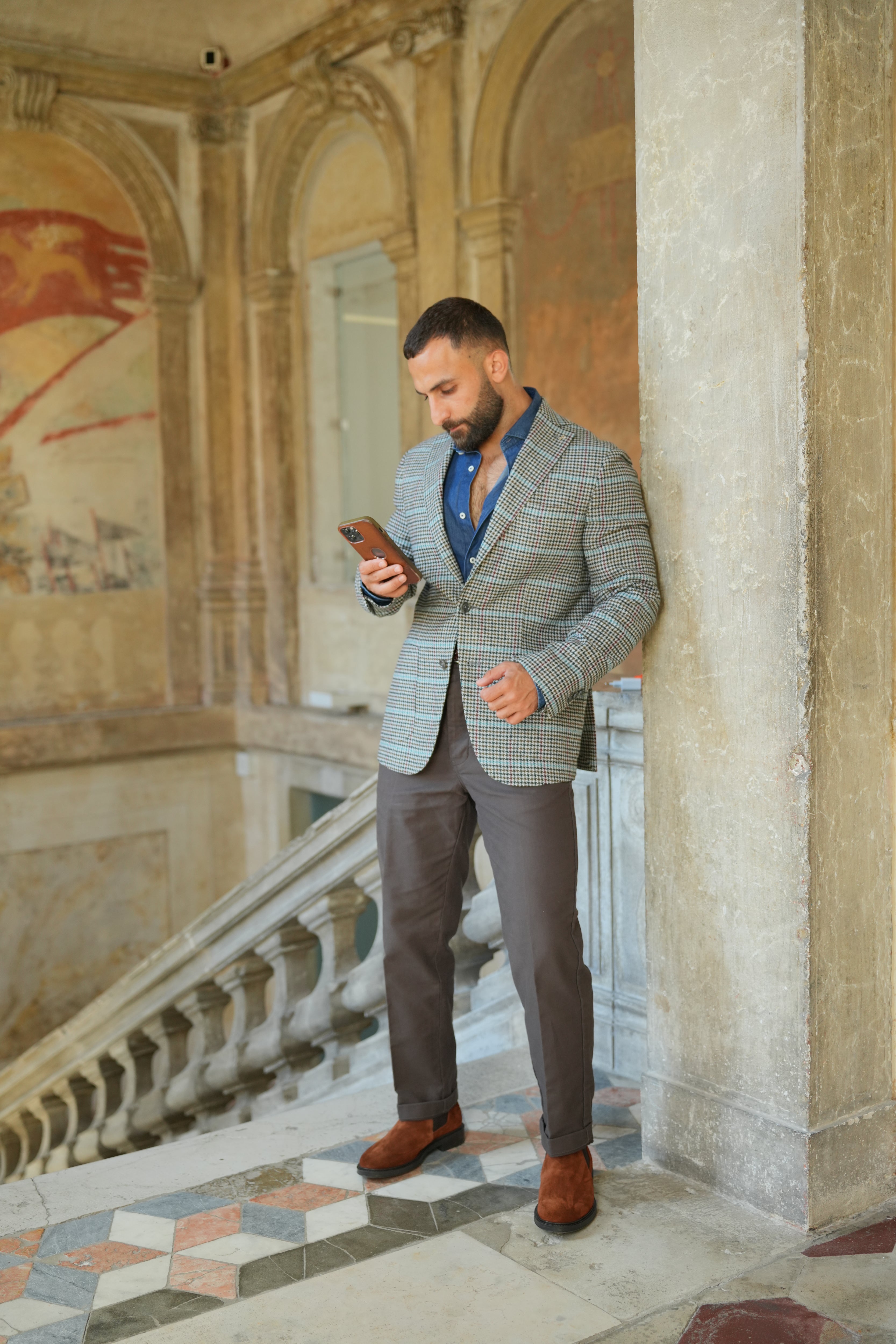 Botas de calle de lujo SHALAPI 1.1 en ante color camel