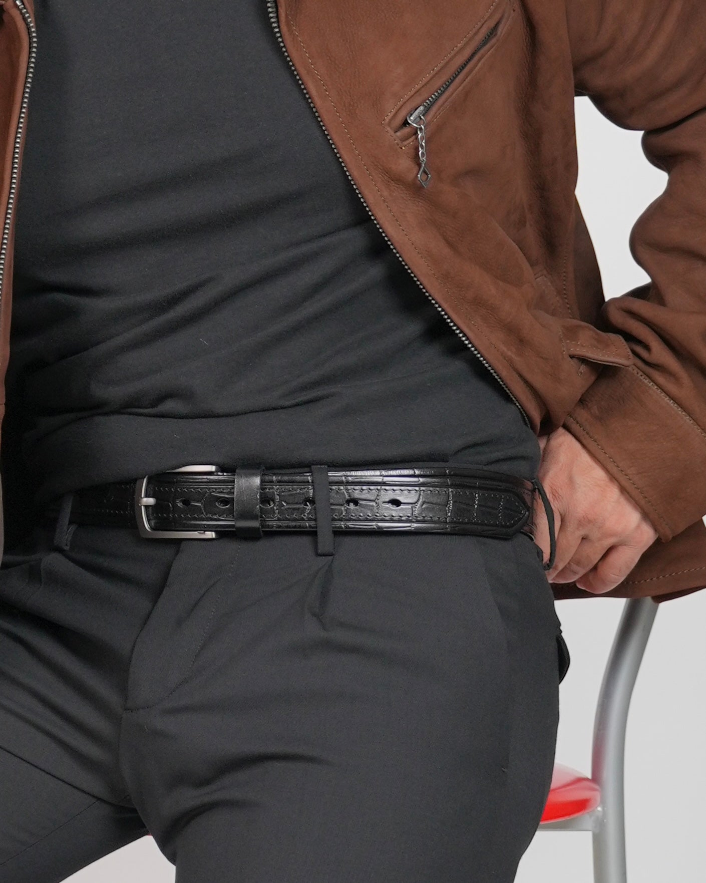 Chaqueta de piel de becerro nubuck Módena SHALAPI