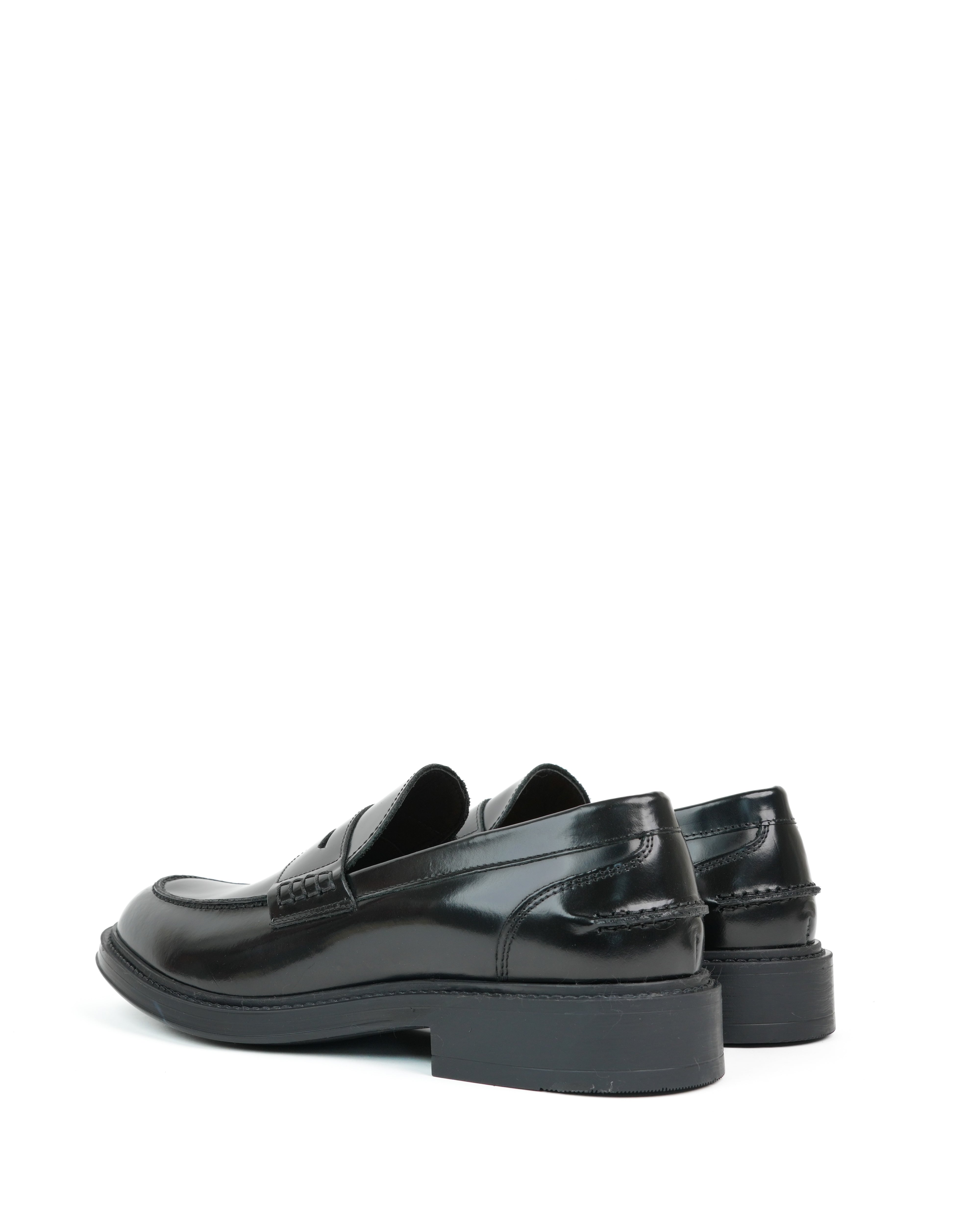 Mocasines SHALAPI Chester 1.1 para hombre en negro brillante