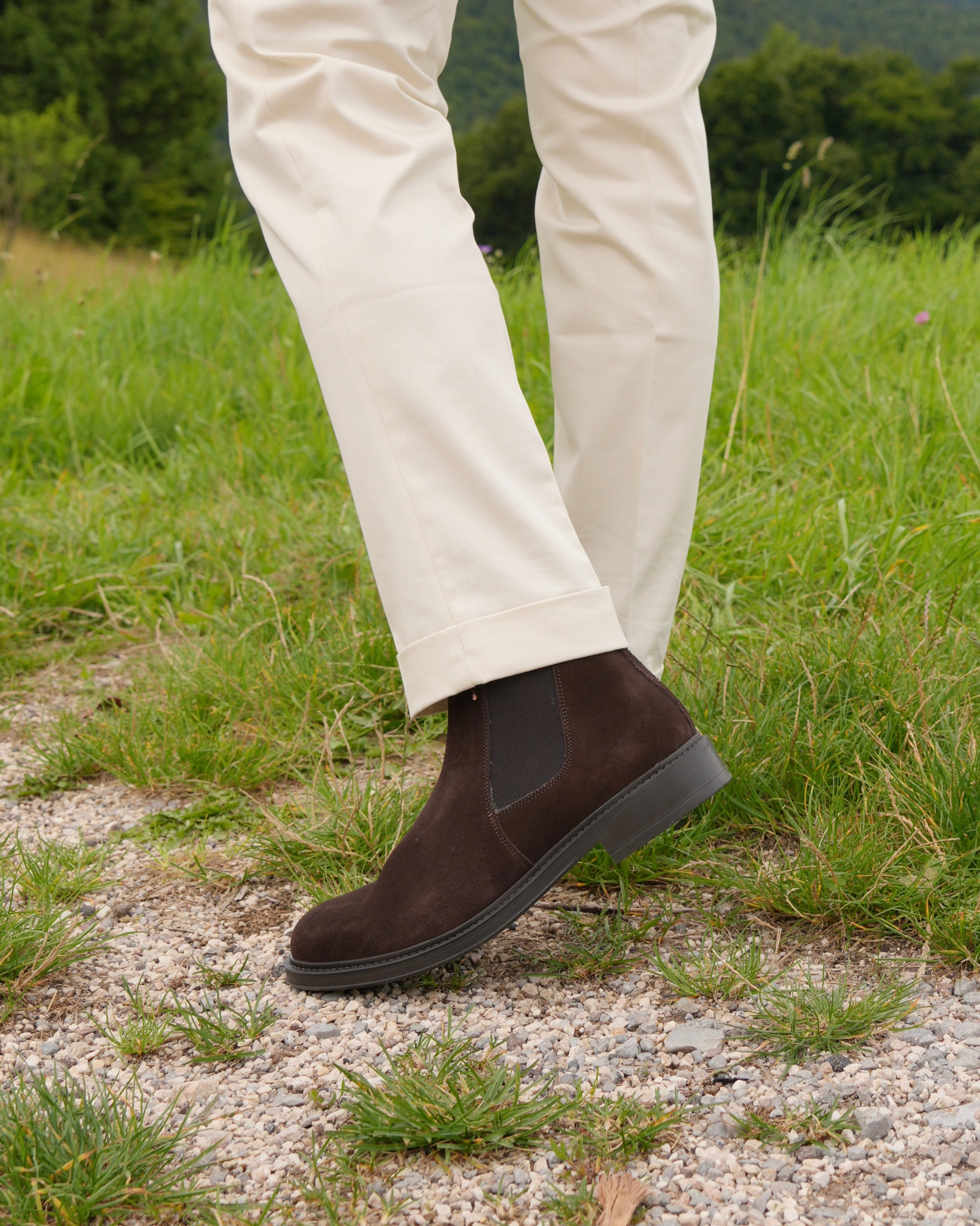 Botas de calle de lujo SHALAPI 1.1 en ante marrón