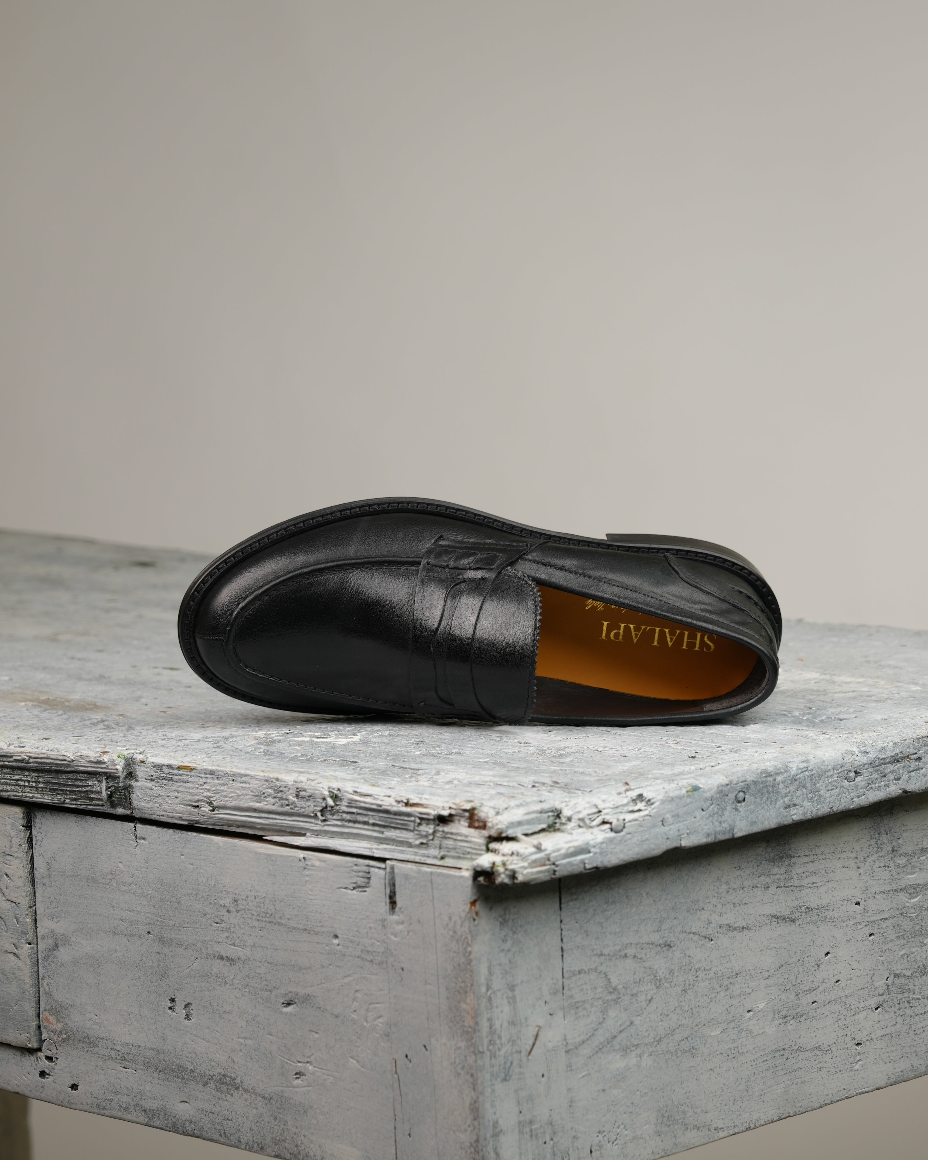 SHALAPI Matera 1.1 penny loafers for men in buffalo black