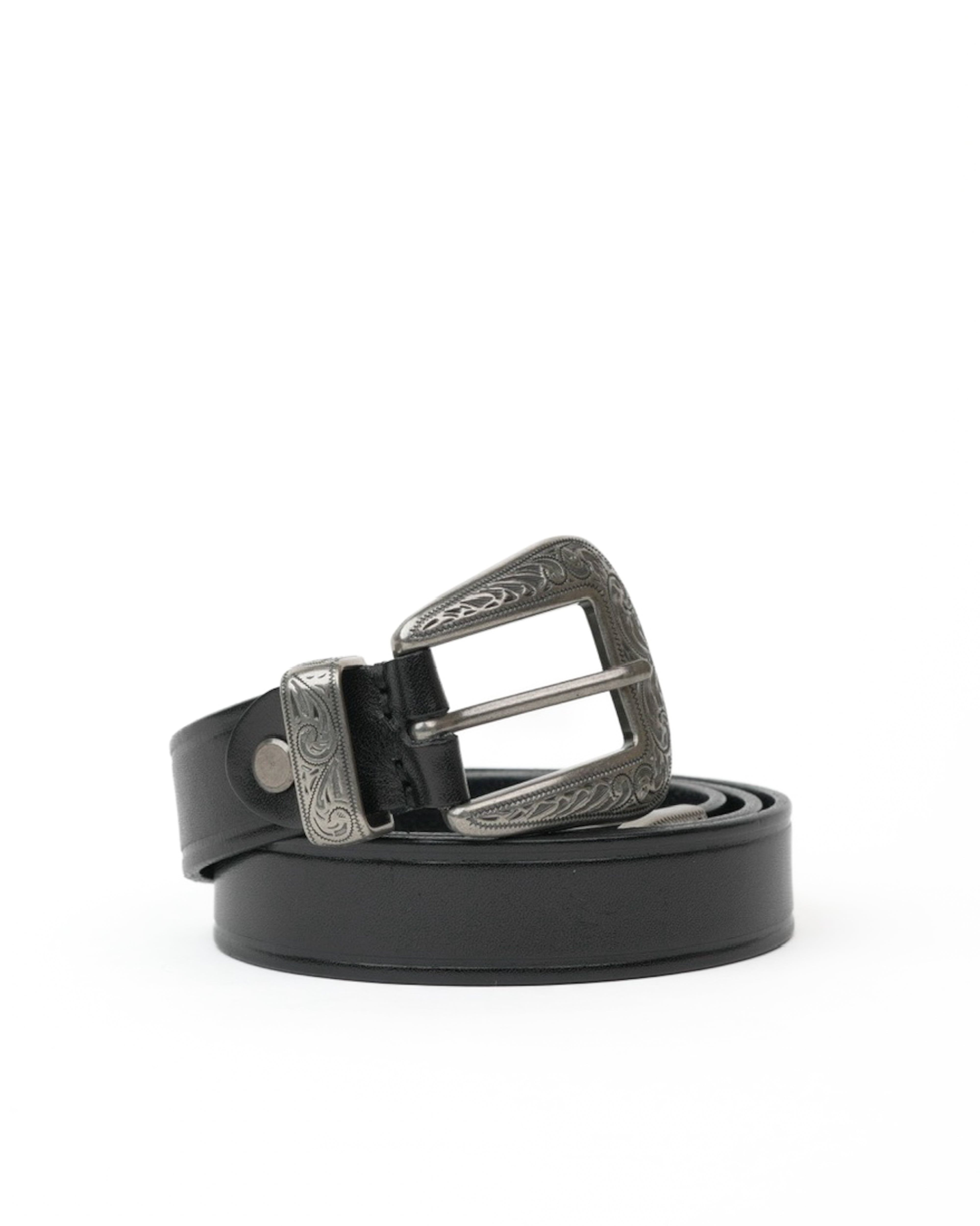 Cinturones de piel auténtica SHALAPI en color negro