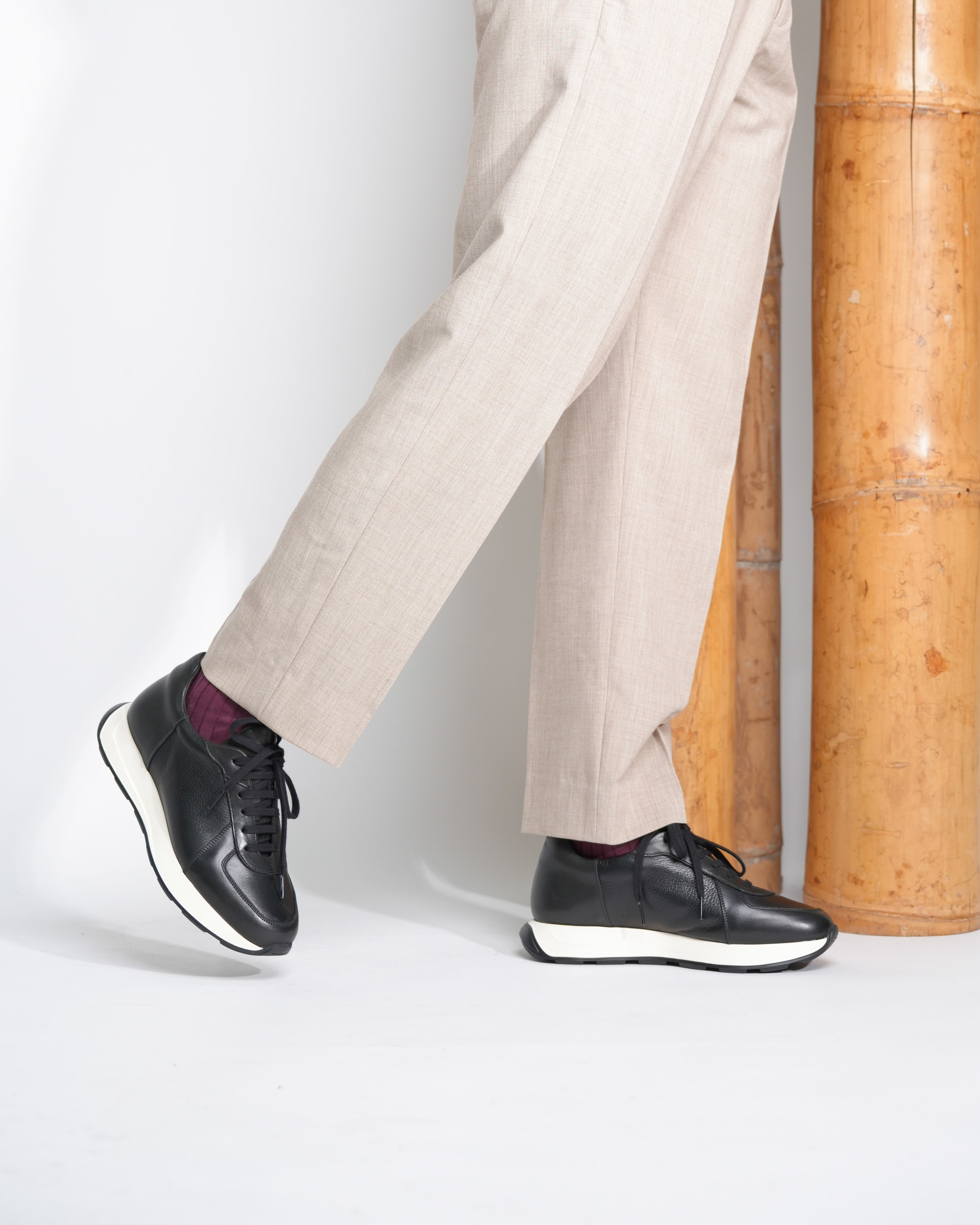 Zapatillas de lujo SHALAPI Milano 1.1 para hombre en color negro