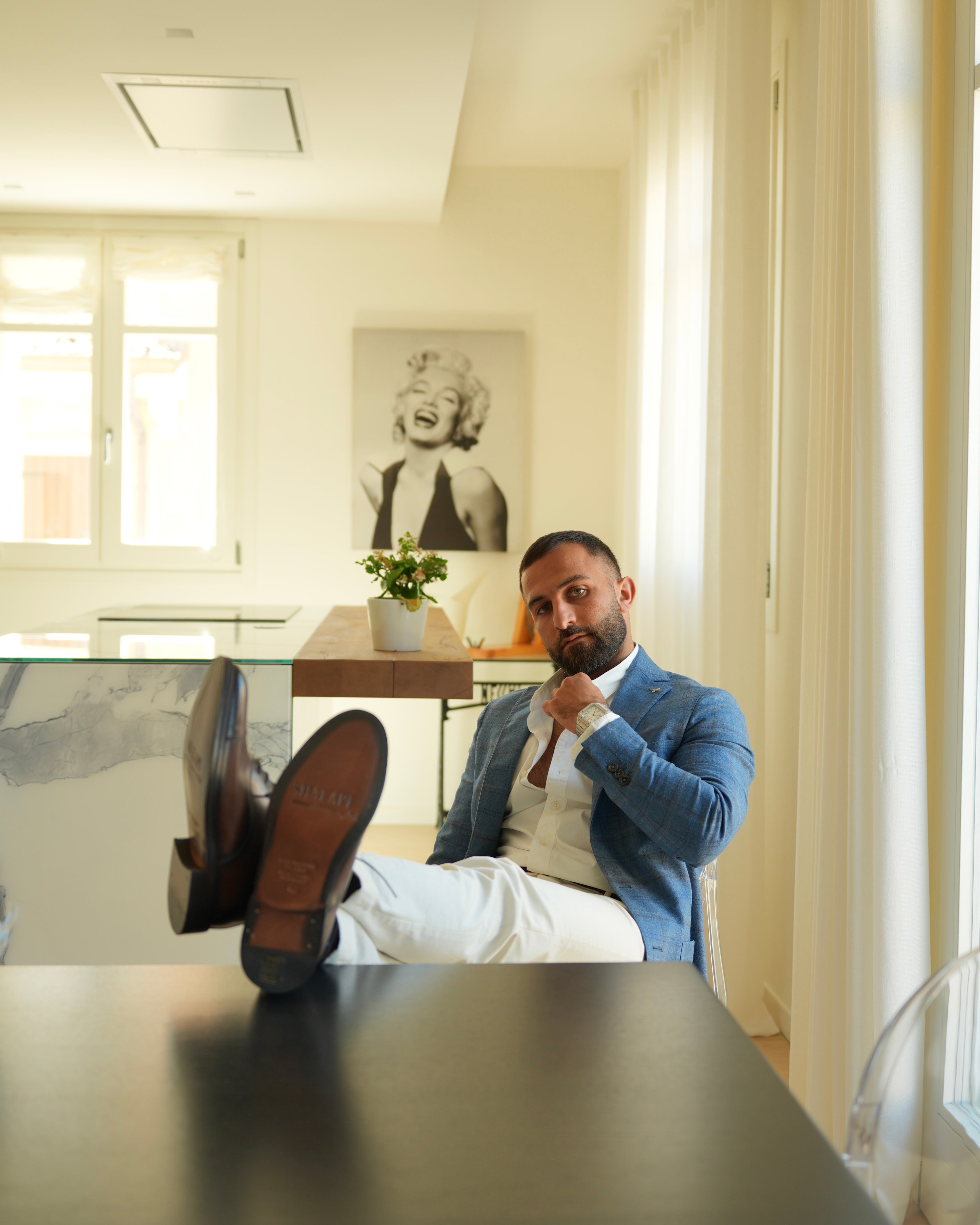 SHALAPI Florence 1.1 clásico Derpy para hombre en color marrón