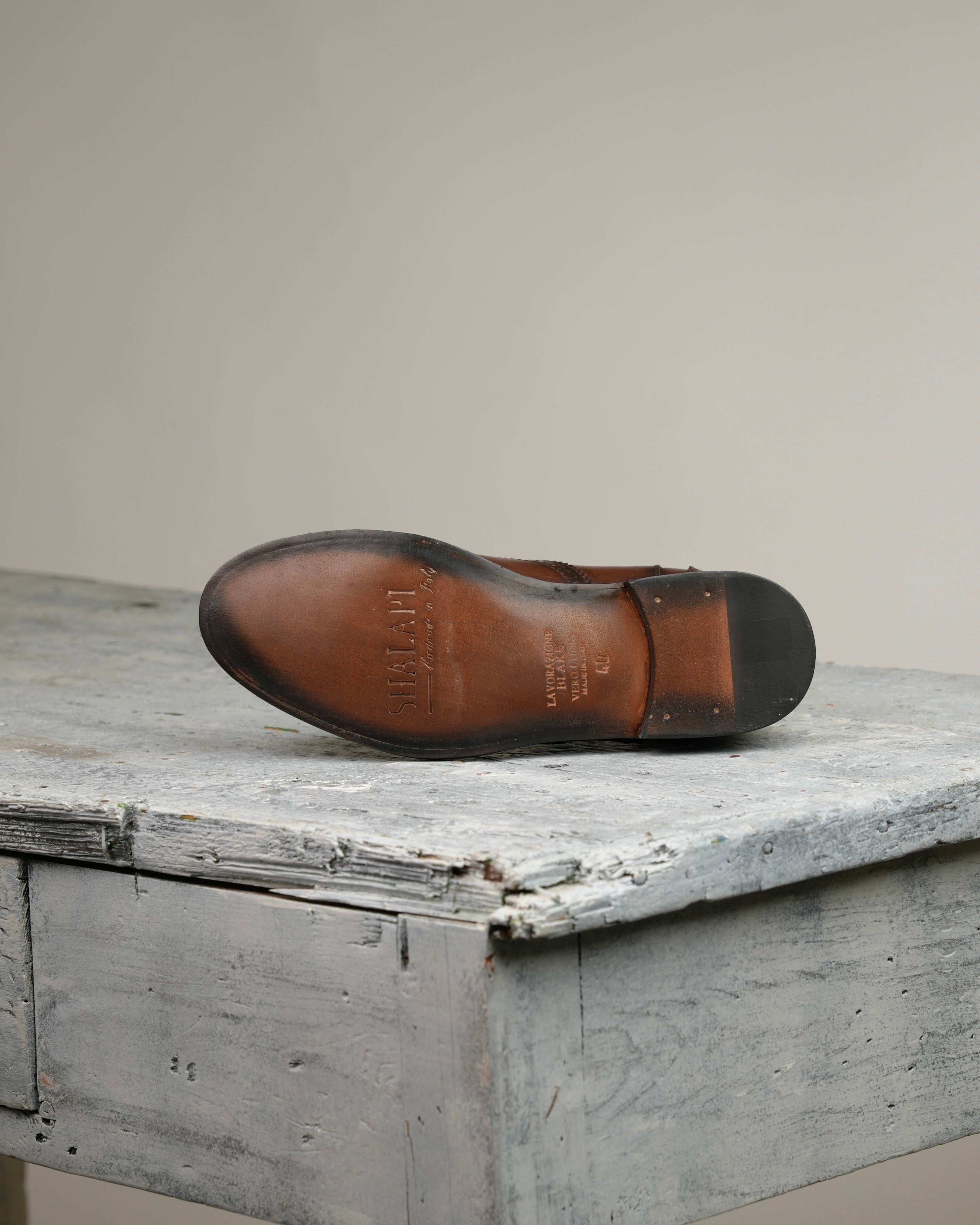 SHALAPI luxury oxford London boots 1.1 in brown