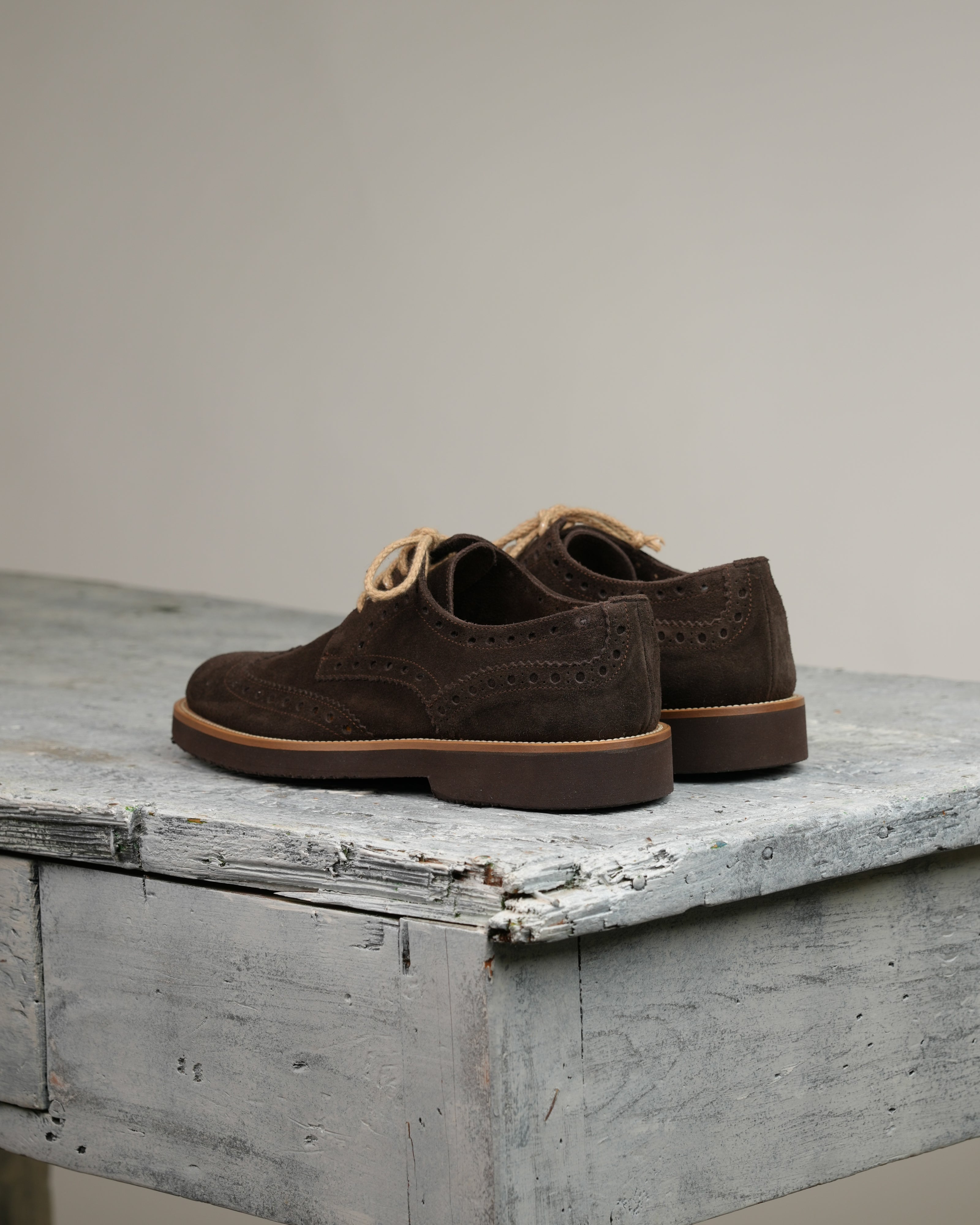 Ponente – Francesina Oxford in camoscio marrone