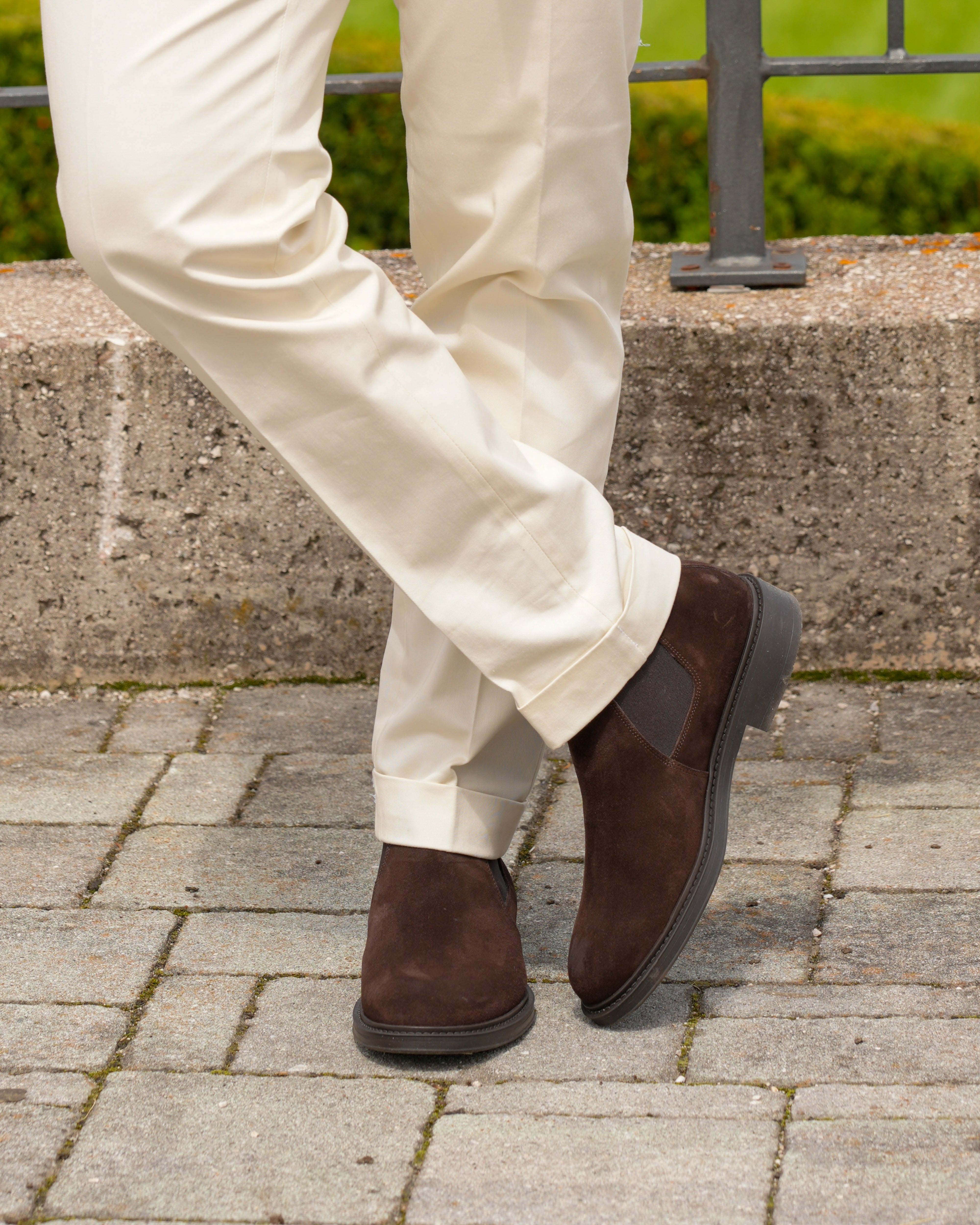 Botas de calle de lujo SHALAPI 1.1 en ante marrón