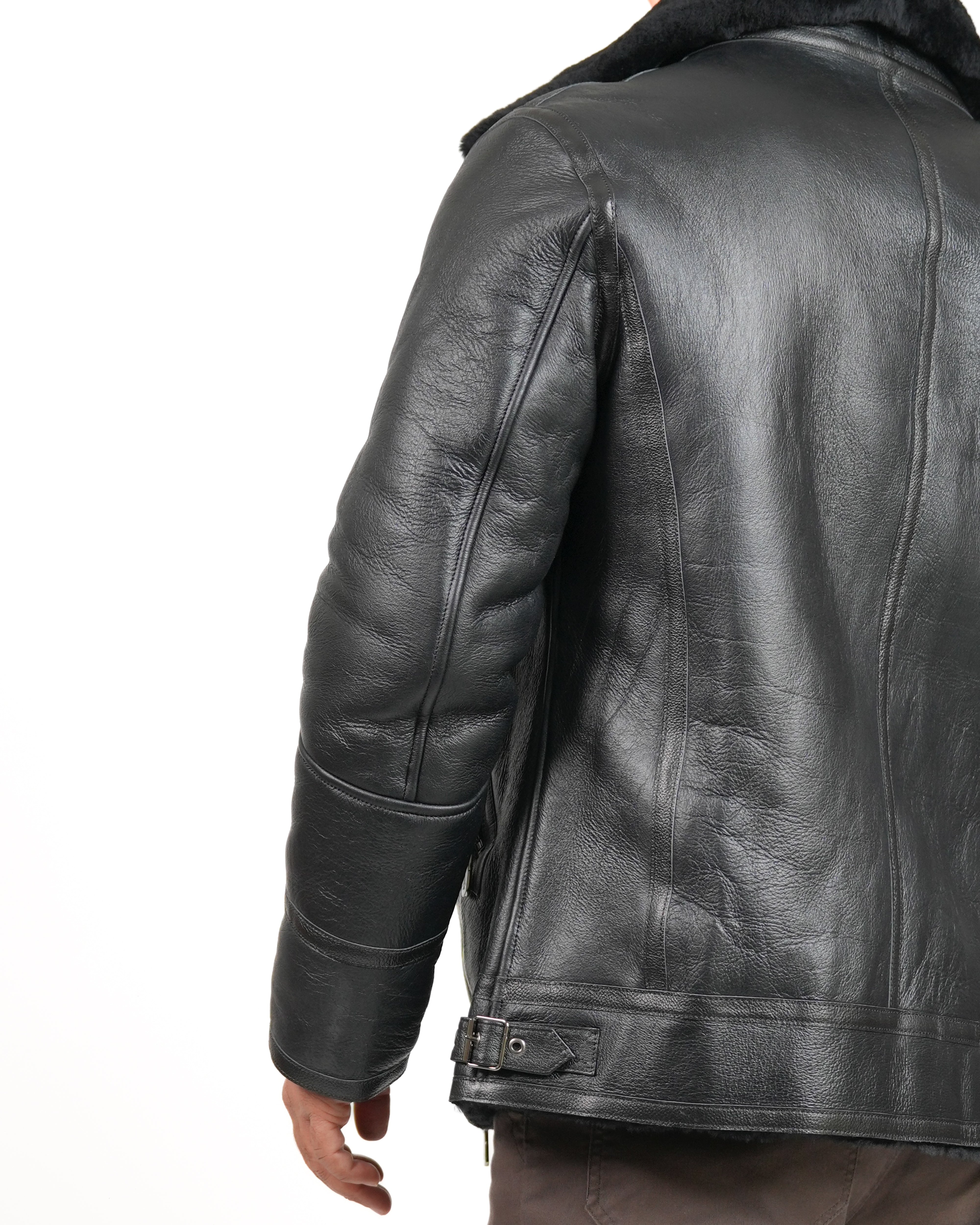 Chaqueta de piel de oveja SHALAPI Firenze Noir