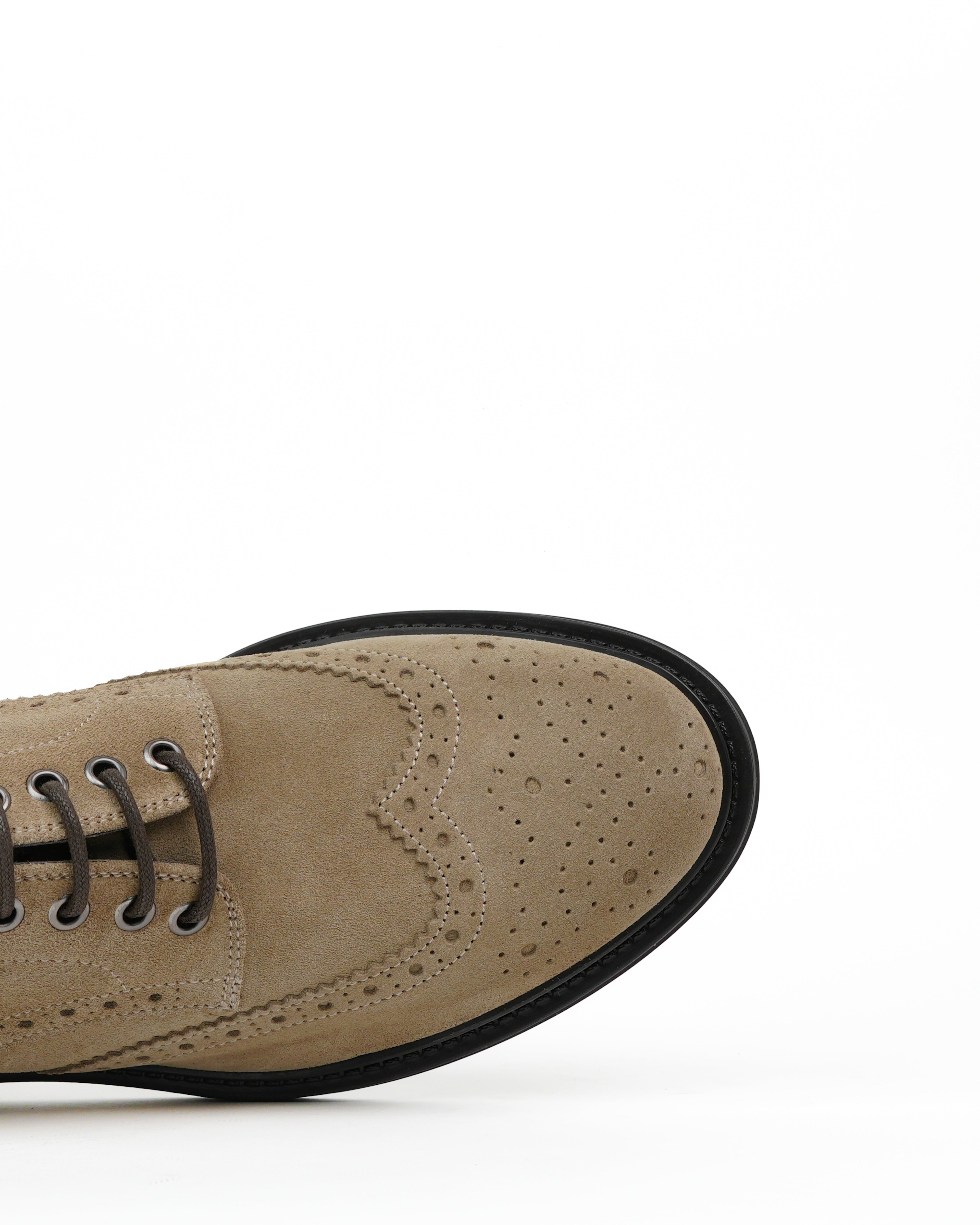 Zapatos brogue de lujo SHALAPI 1.1 en ante beige