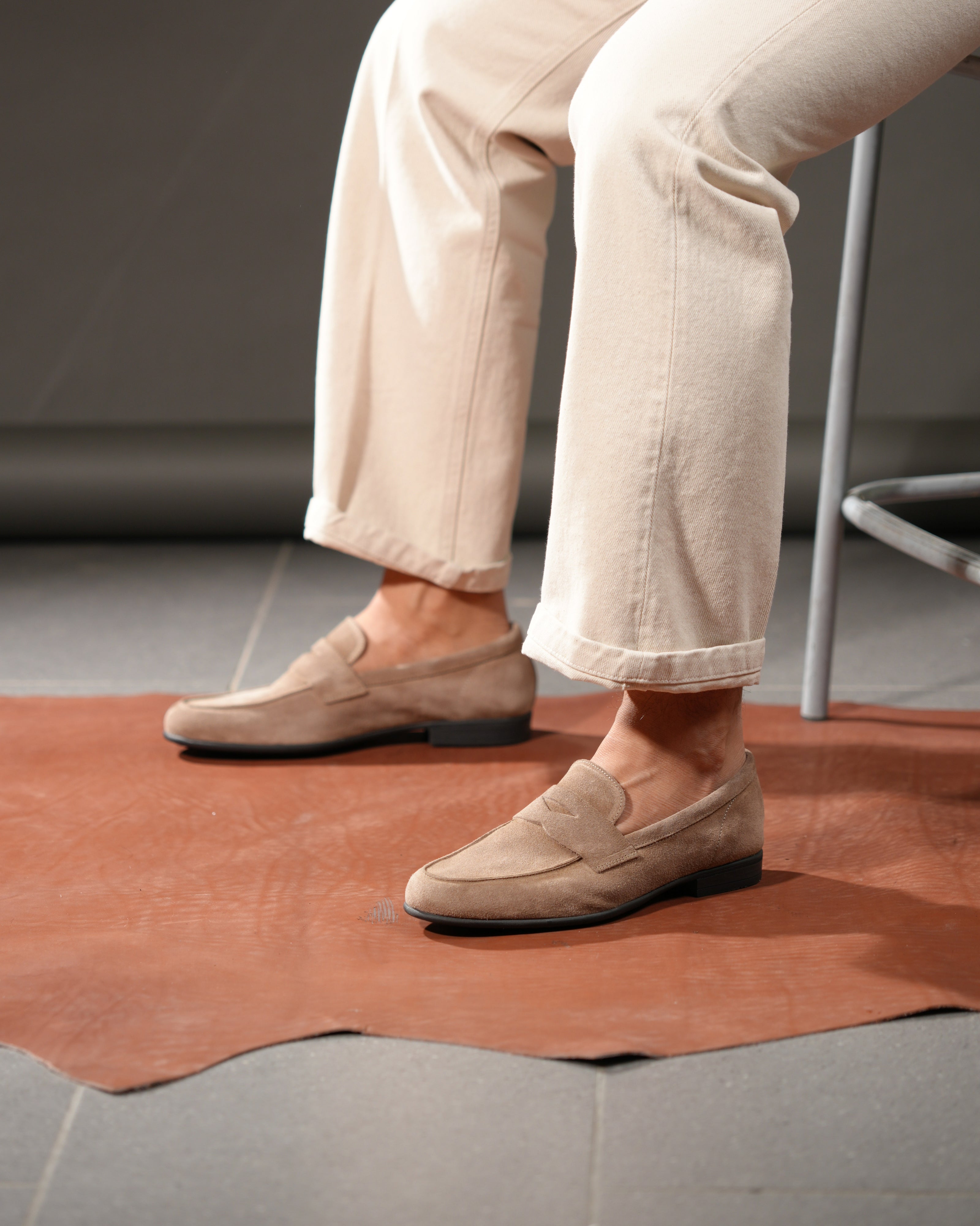 Mocasines Marechiaro de ante color beige