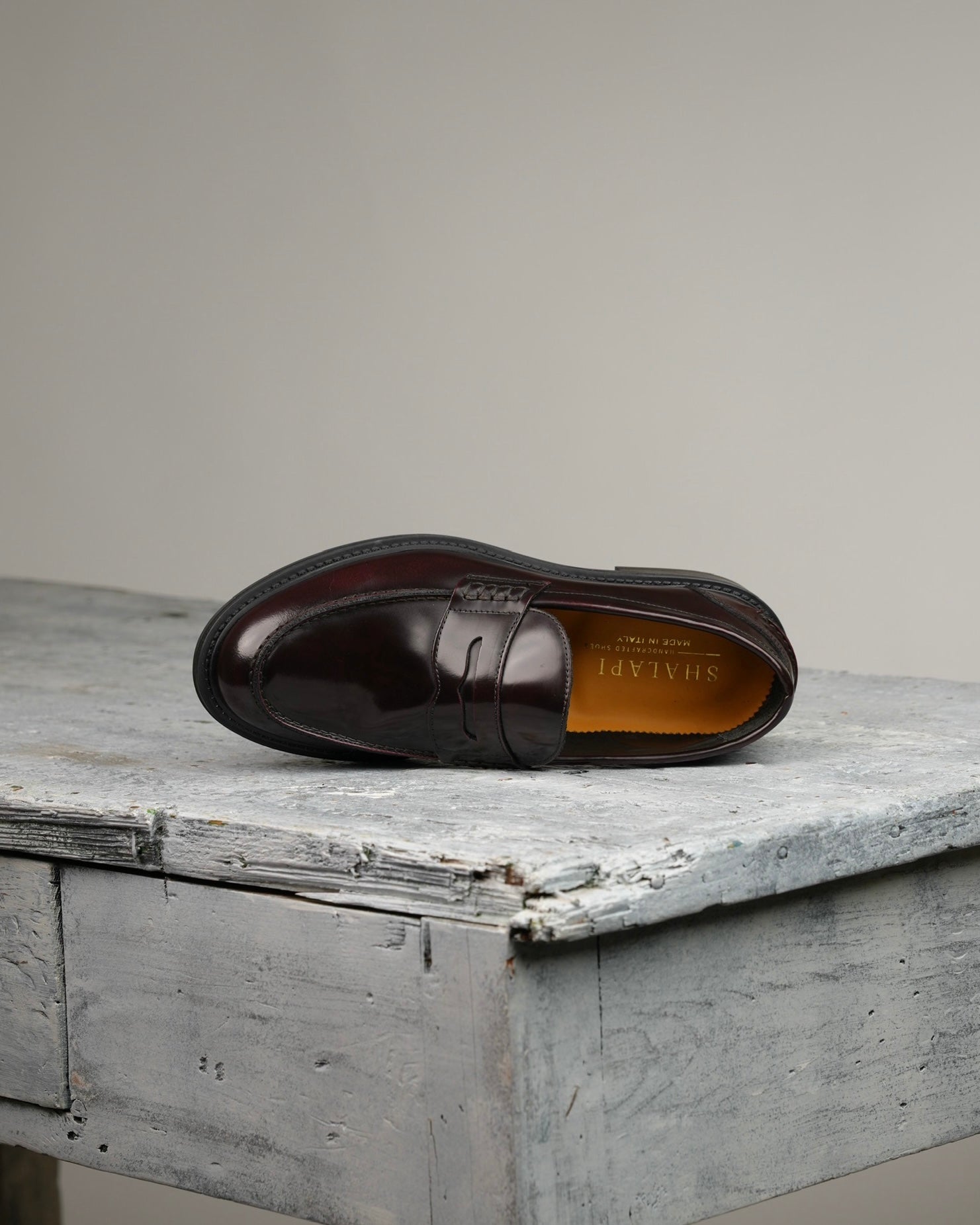 SHALAPI Chester 1.1 penny loafers for men shiny Burdo