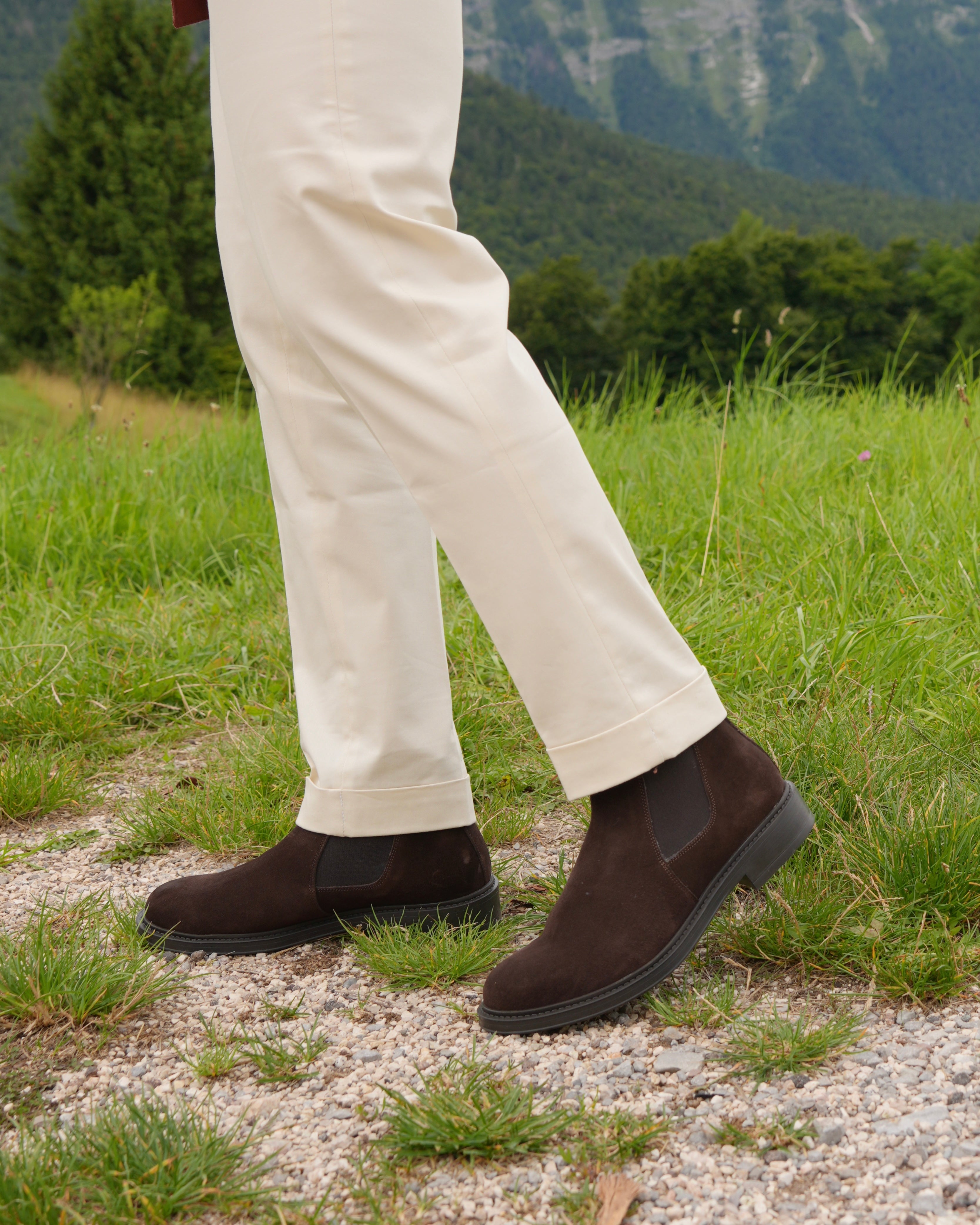 Botas de calle de lujo SHALAPI 1.1 en ante marrón