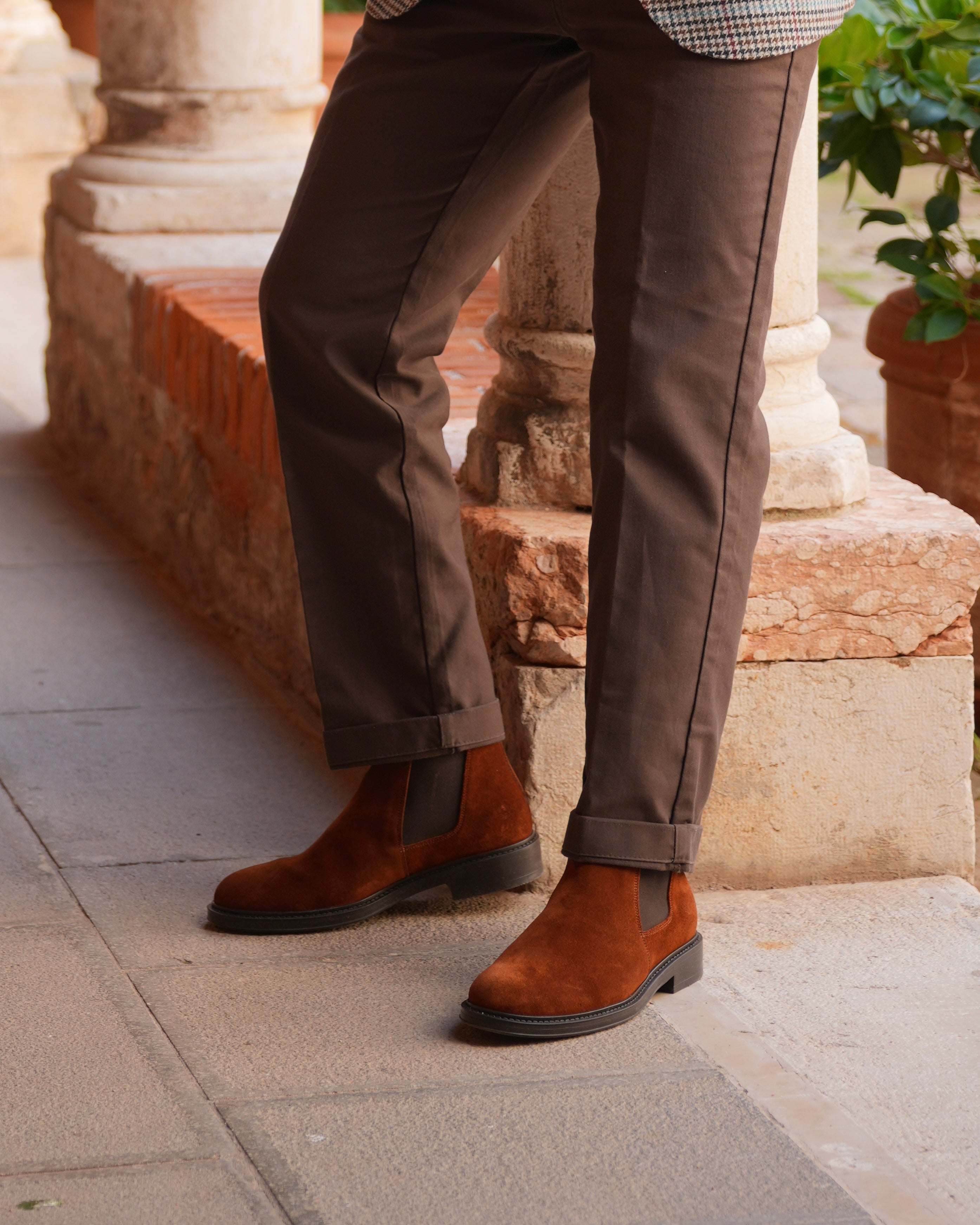 Botas de calle de lujo SHALAPI 1.1 en ante color camel