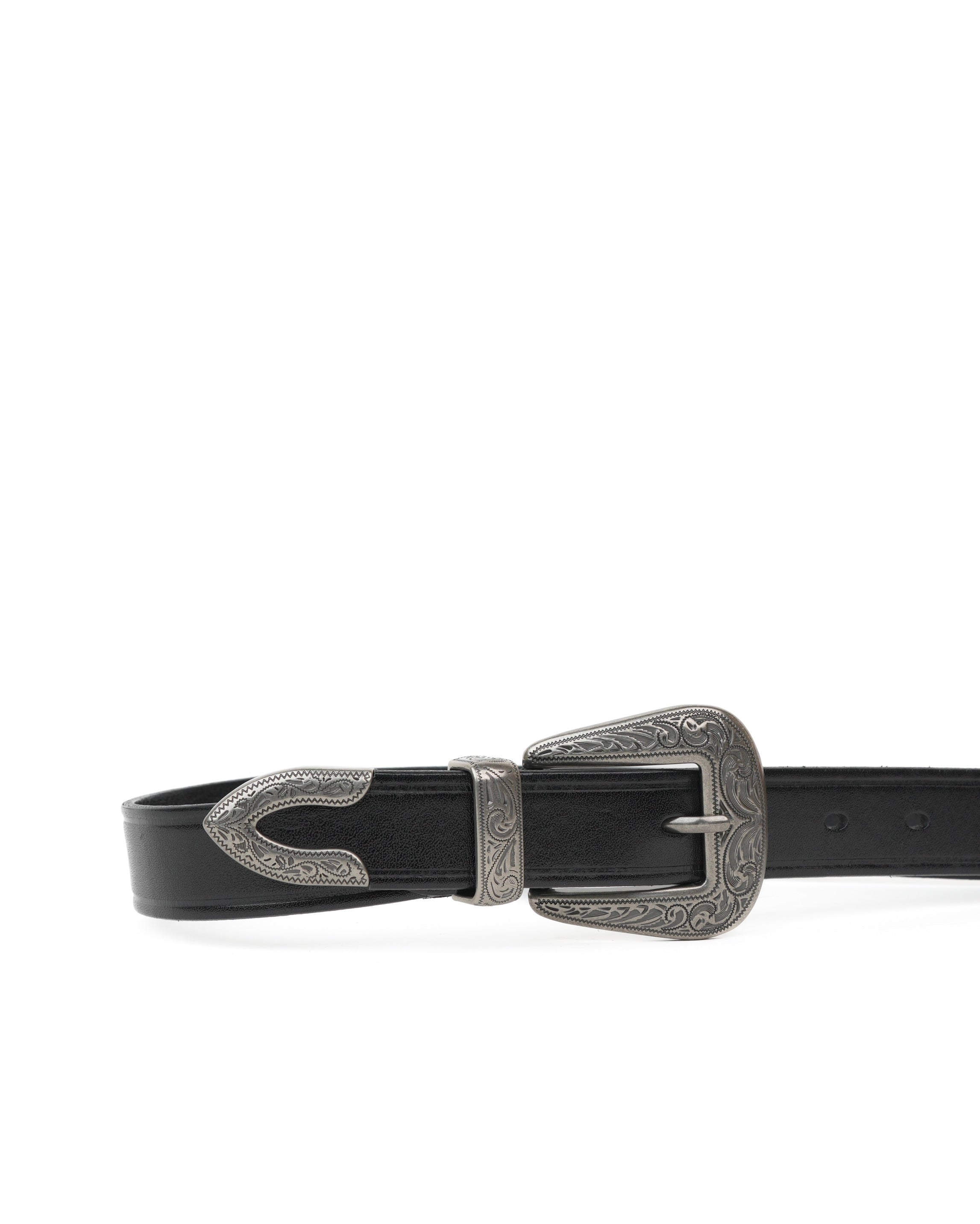 Cinturones de piel auténtica SHALAPI en color negro