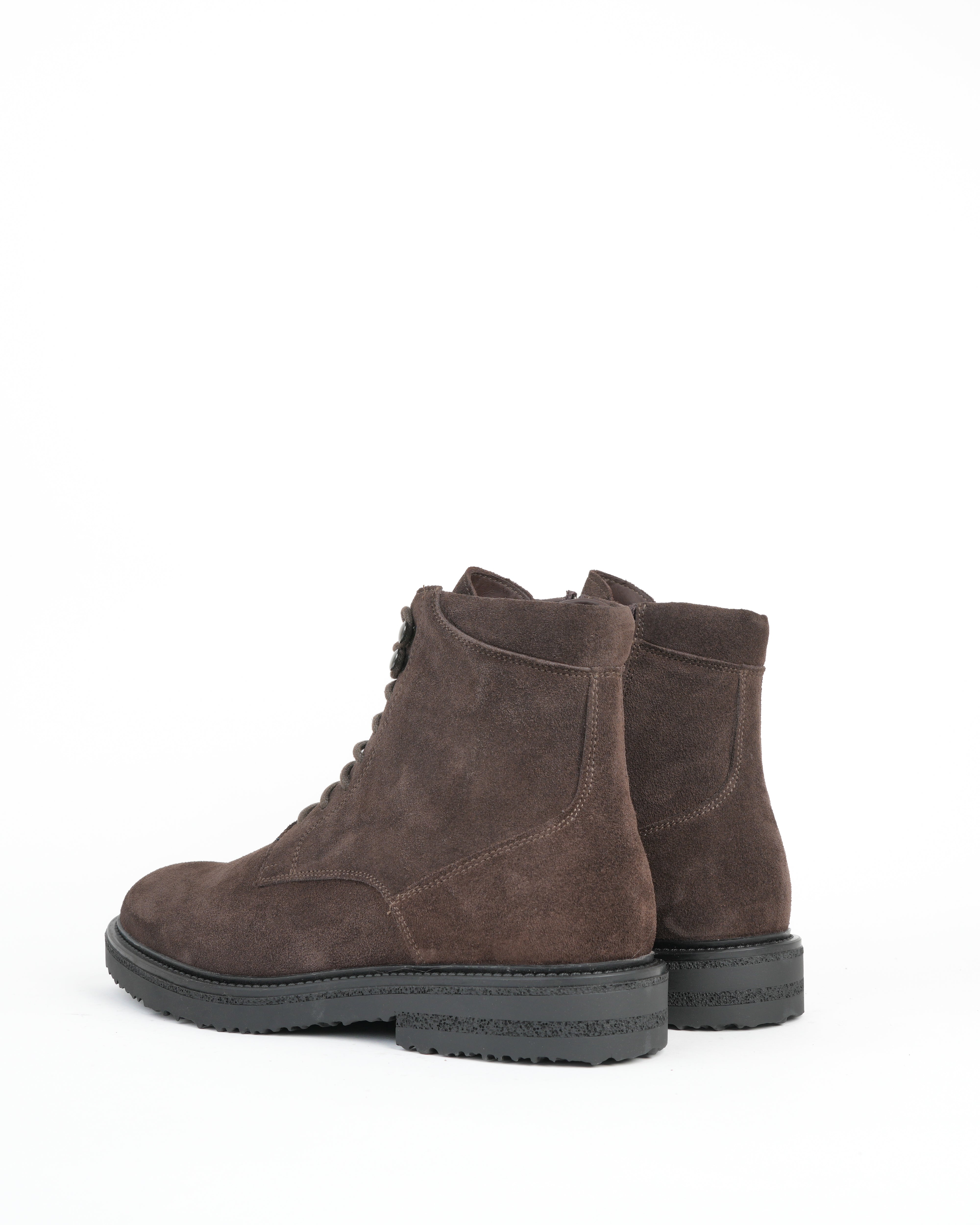 Botas de lujo SHALAPI 1.1 con puntera lisa en ante marrón 