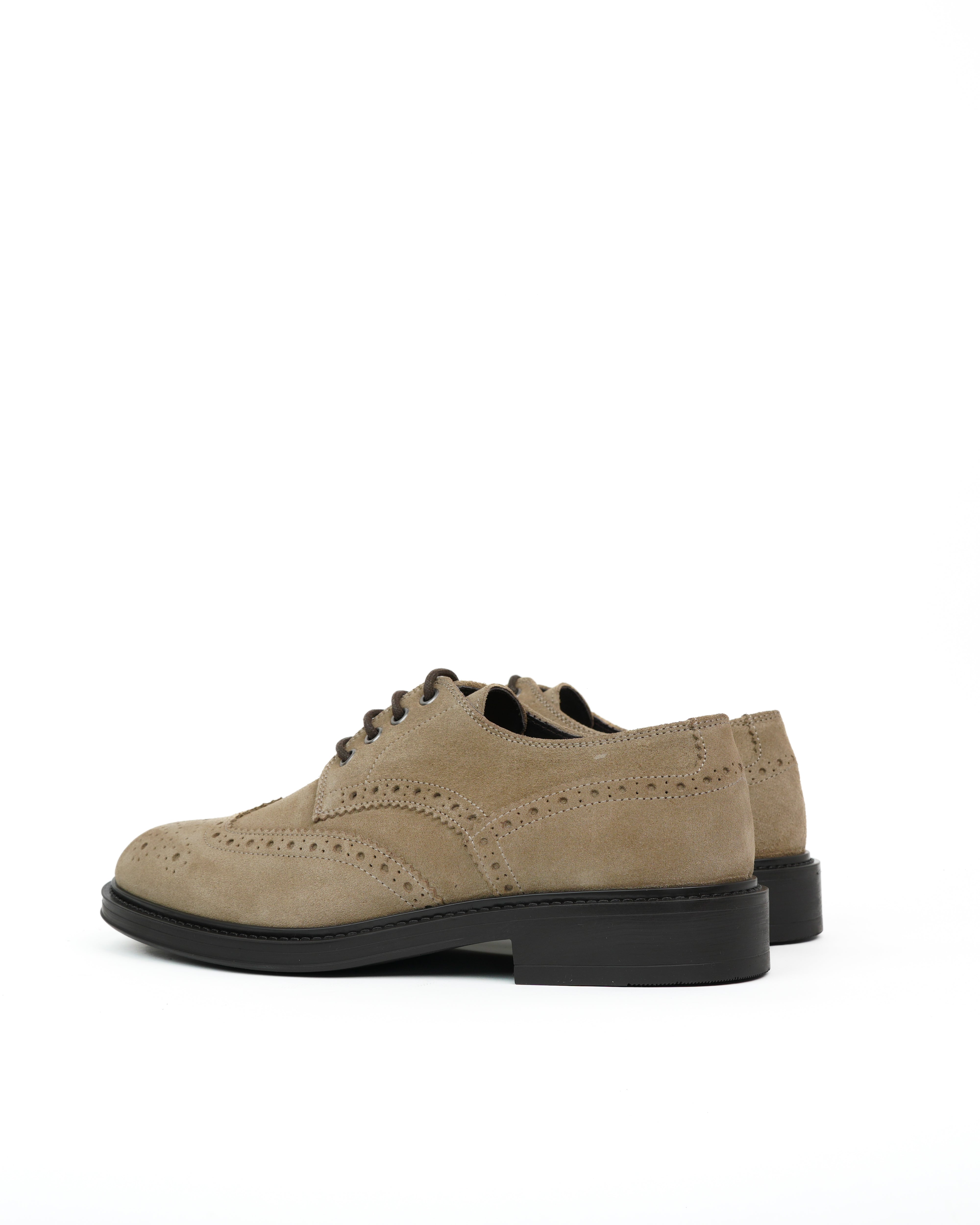 Zapatos brogue de lujo SHALAPI 1.1 en ante beige