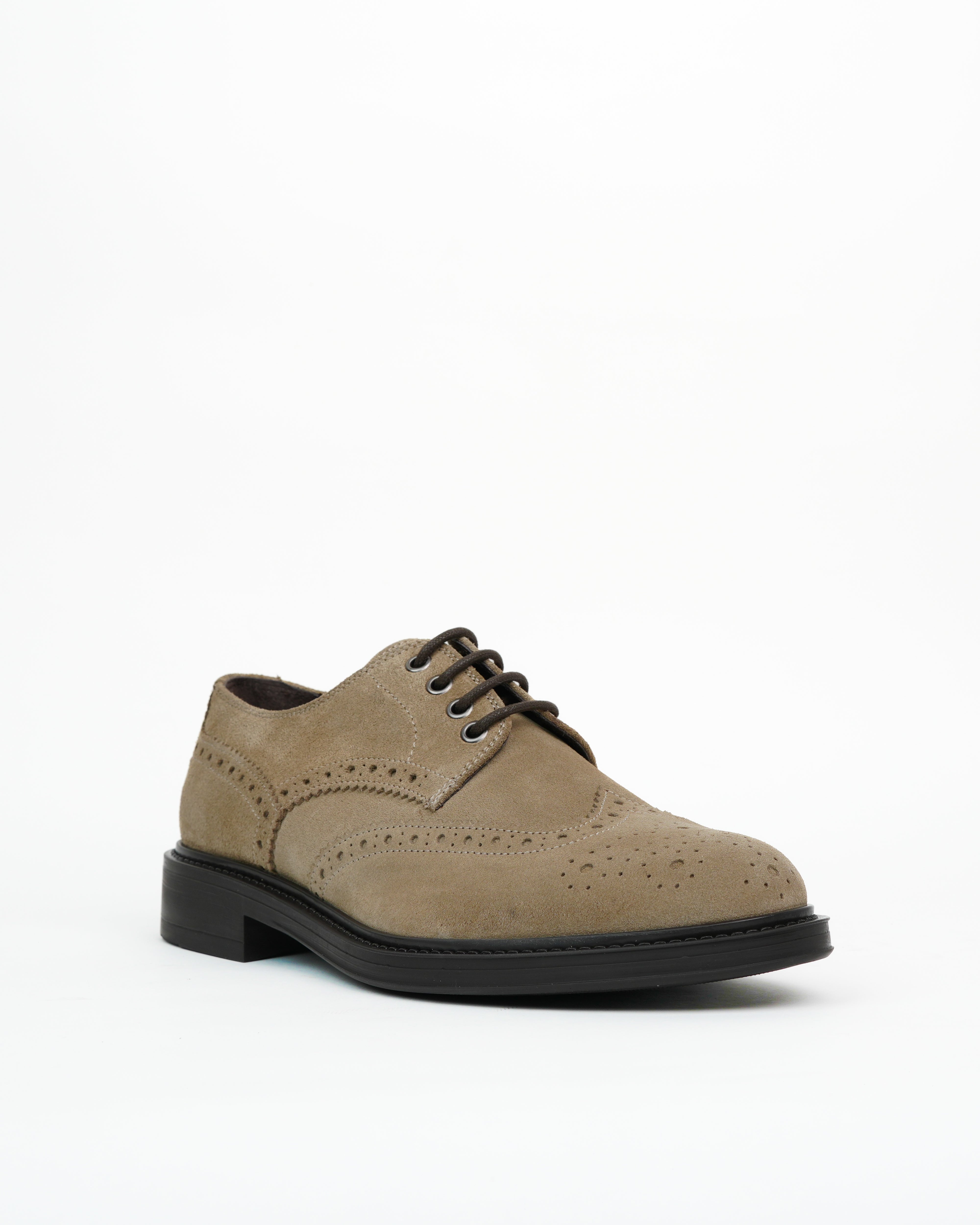 Zapatos brogue de lujo SHALAPI 1.1 en ante beige