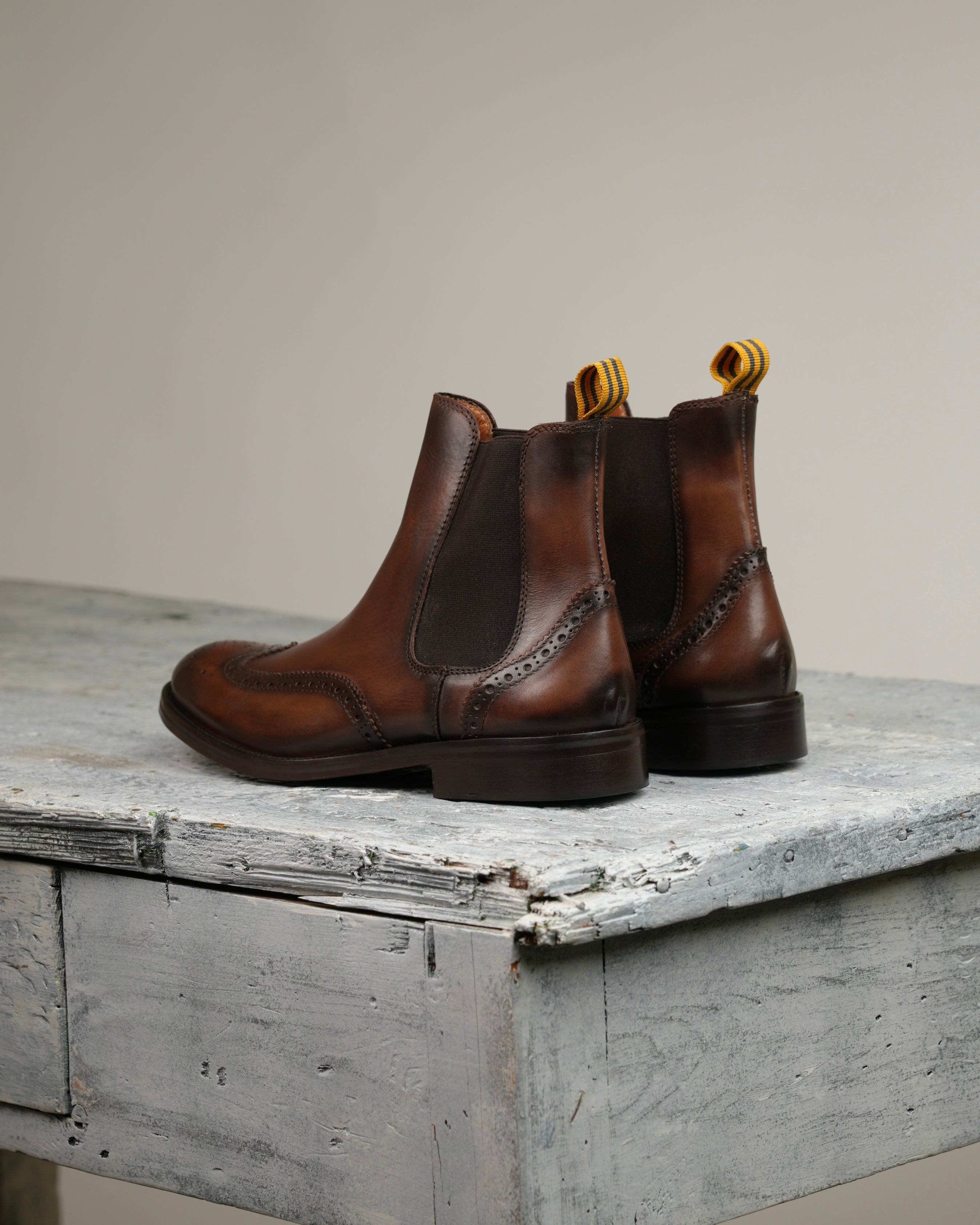 SHALAPI luxury oxford London boots 1.1 in brown
