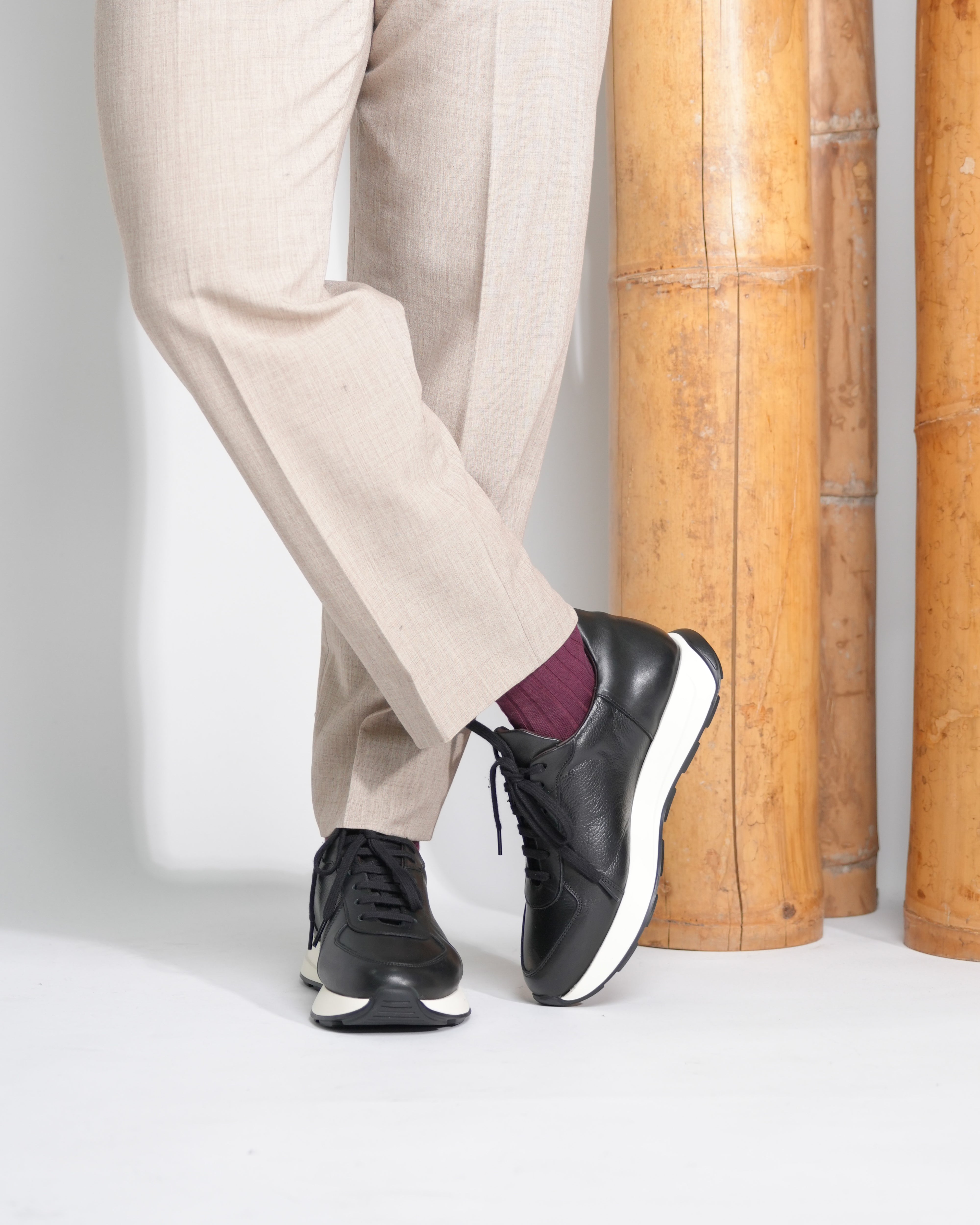 Zapatillas de lujo SHALAPI Milano 1.1 para hombre en color negro