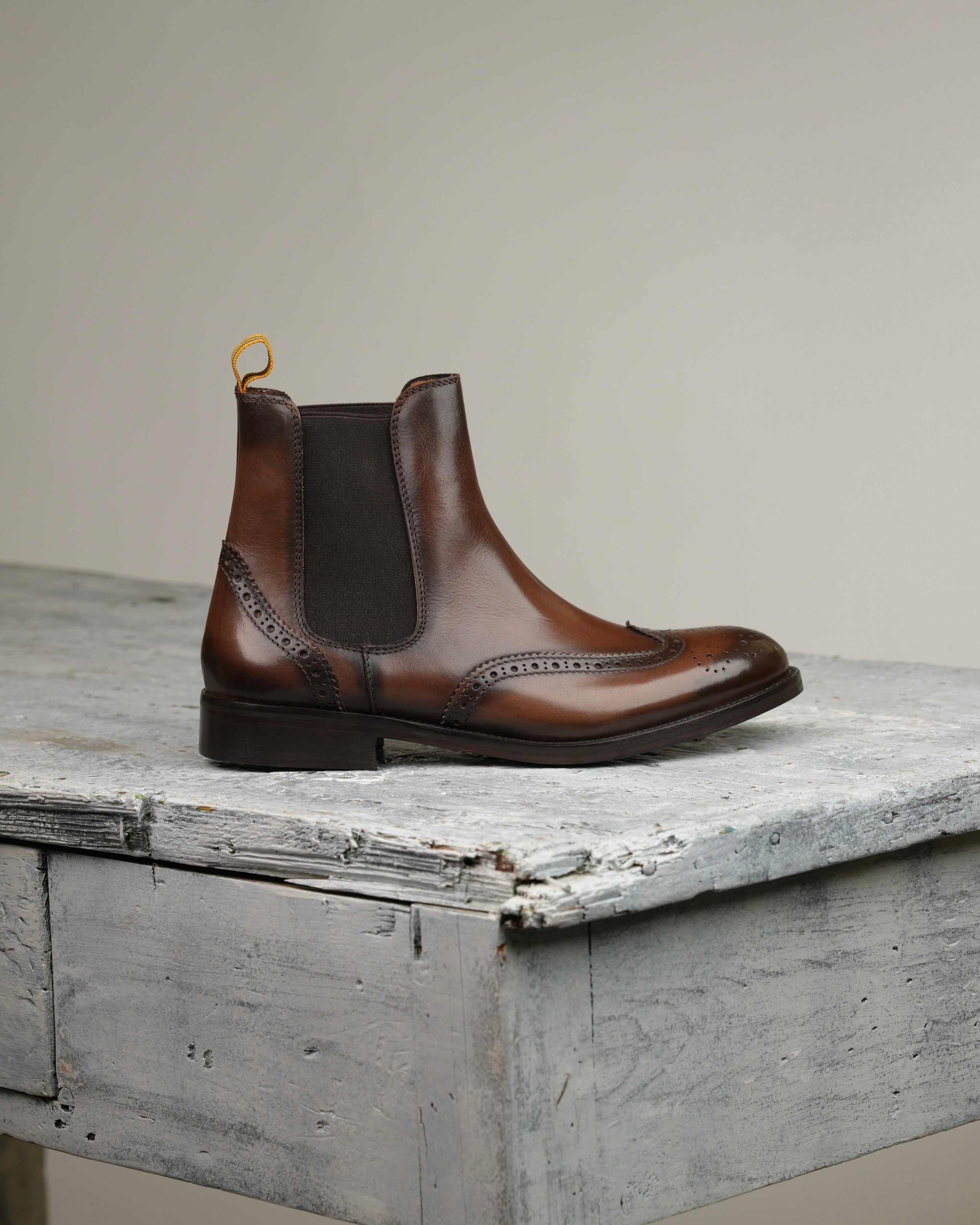 SHALAPI luxury oxford London boots 1.1 in brown