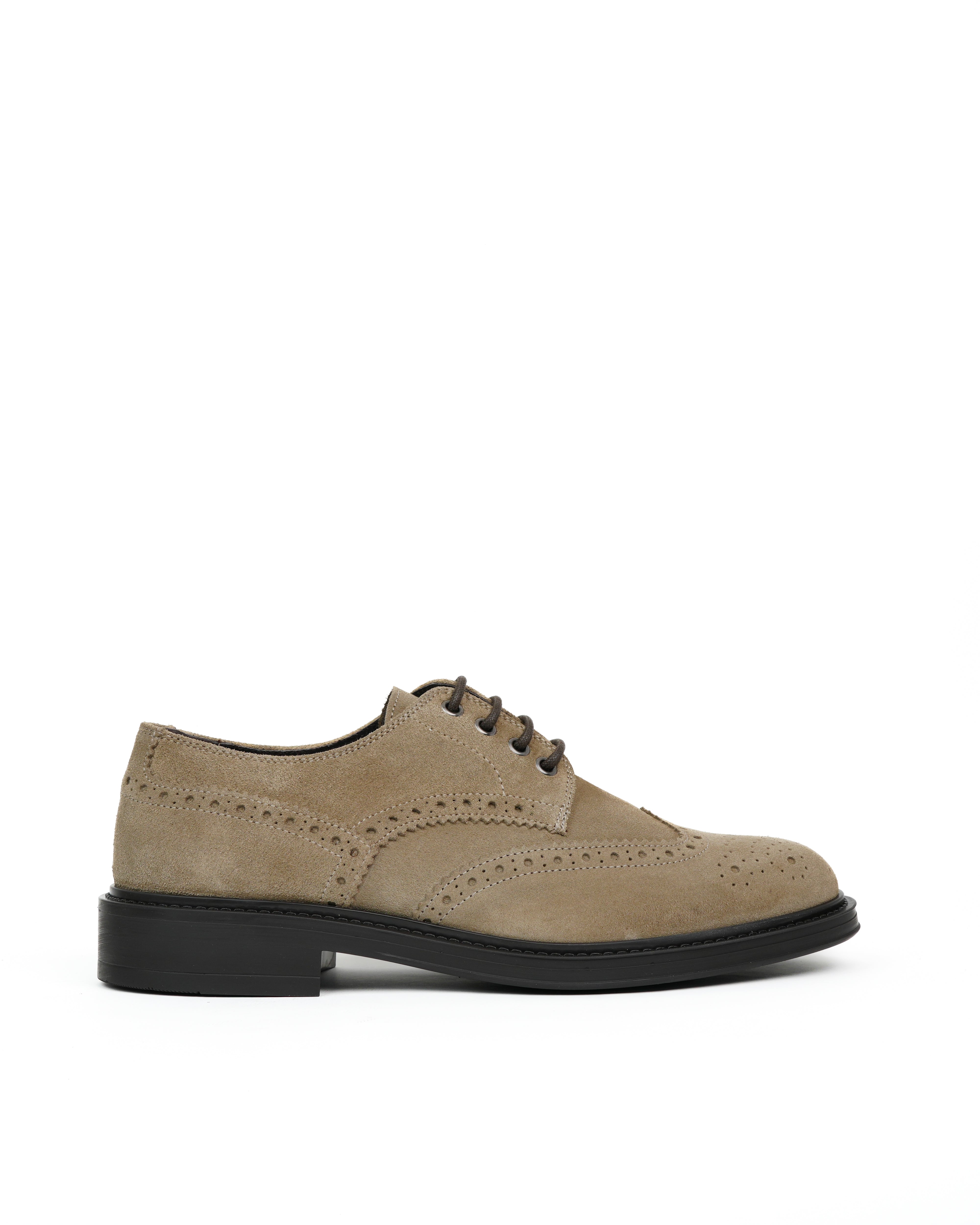 Zapatos brogue de lujo SHALAPI 1.1 en ante beige