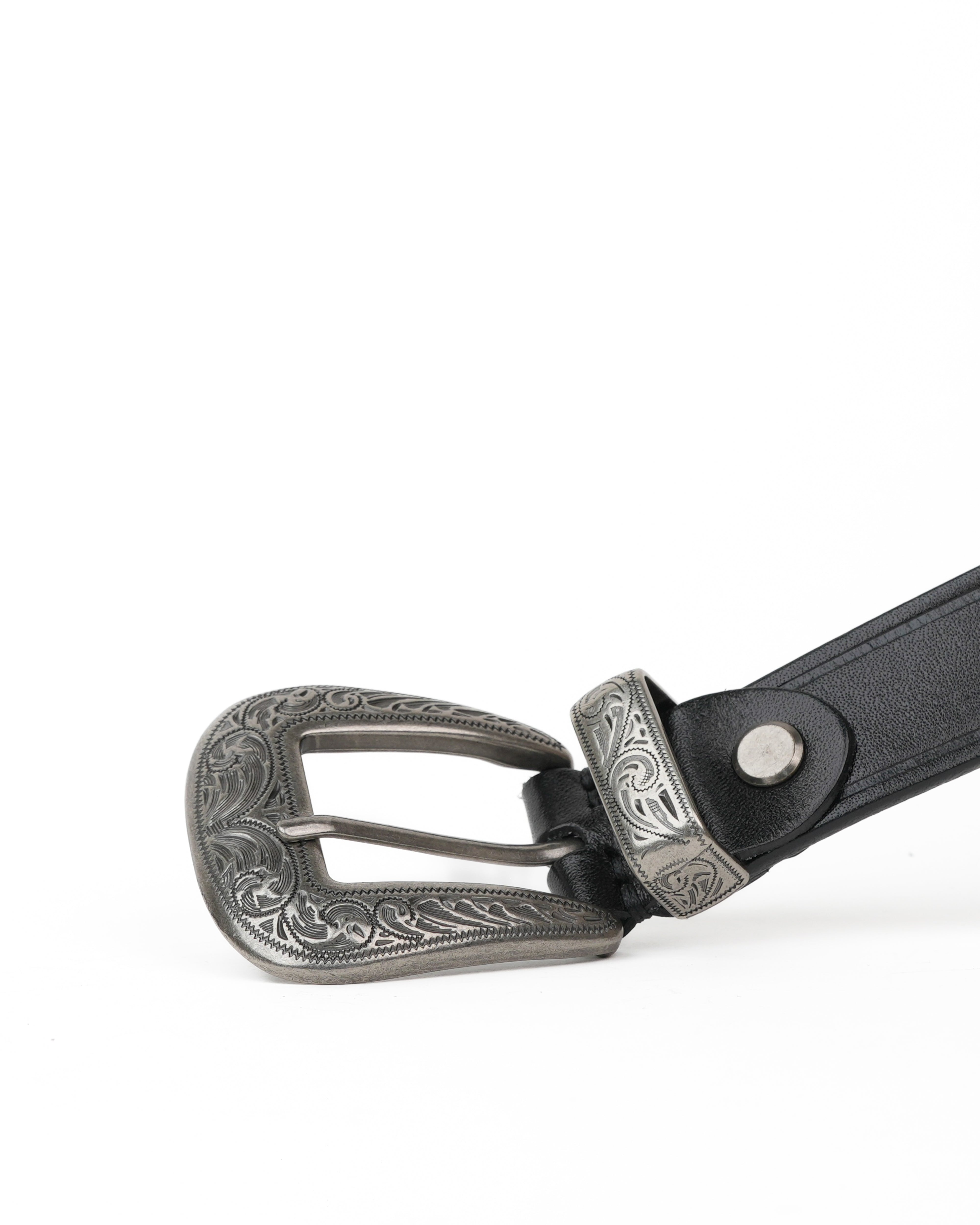 Cinturones de piel auténtica SHALAPI en color negro