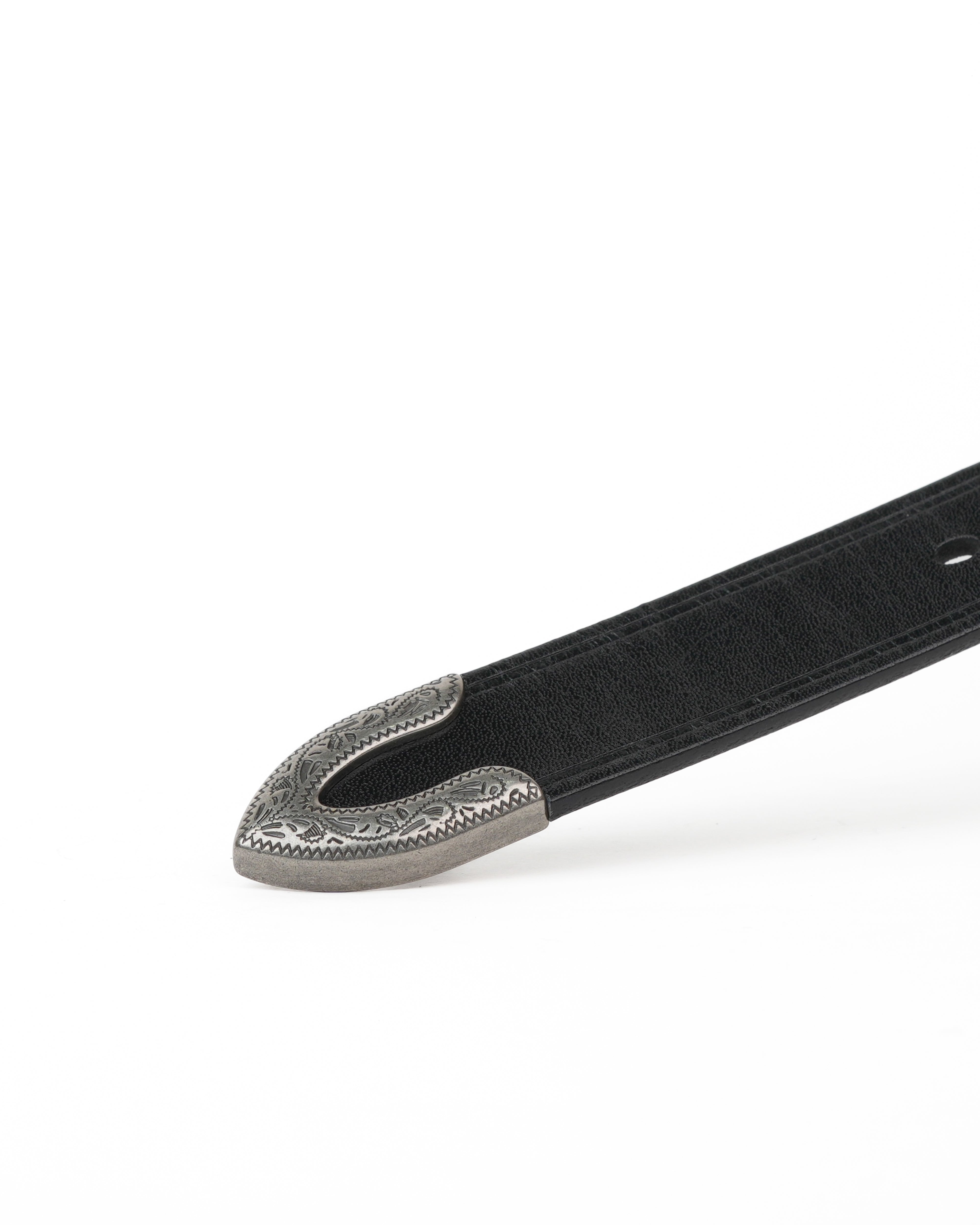 Cinturones de piel auténtica SHALAPI en color negro