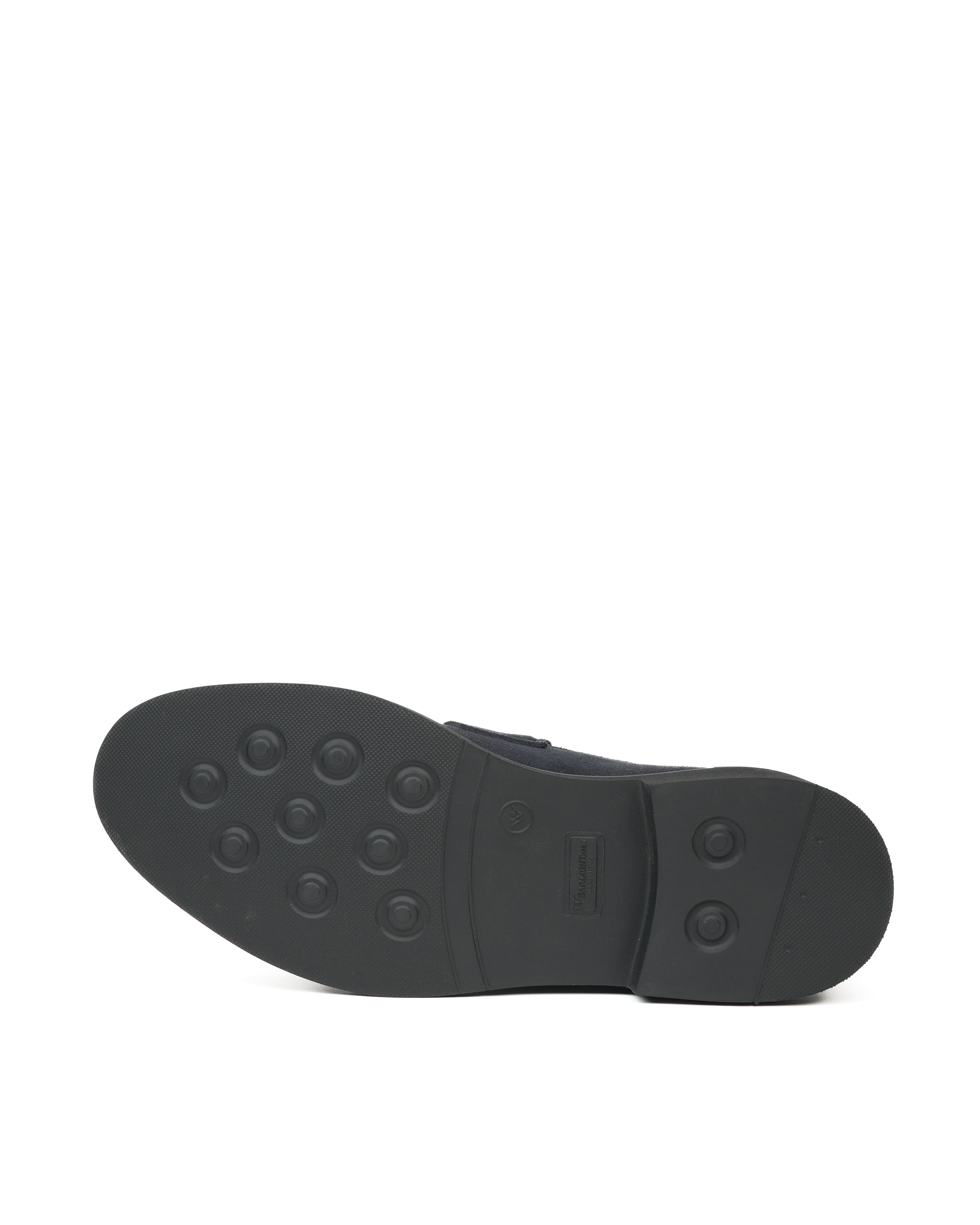 SHALAPI italian penny loafers for men in suede navy