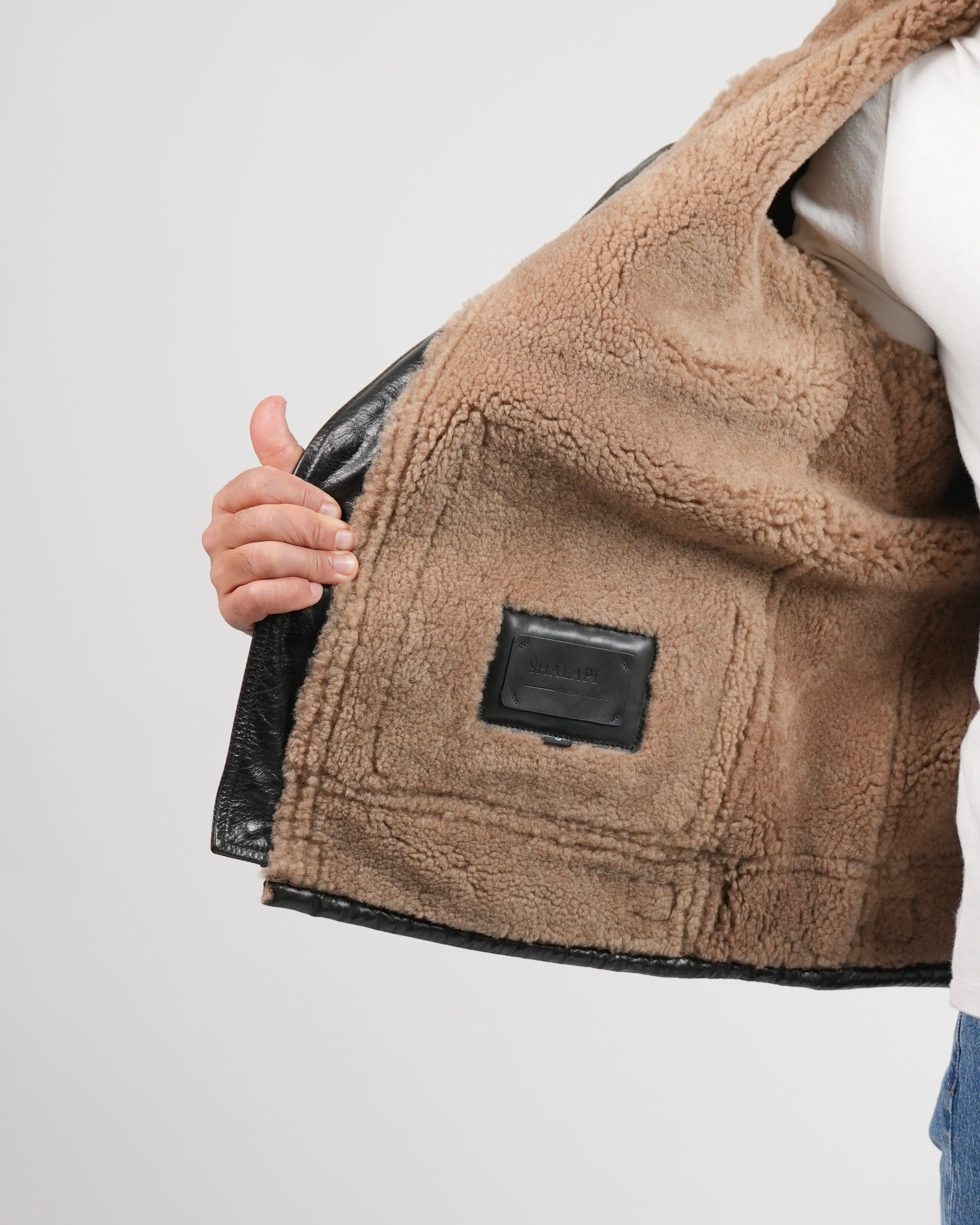 SHALAPI Capri Supreme Shearling Jacket in Genuine horse leather