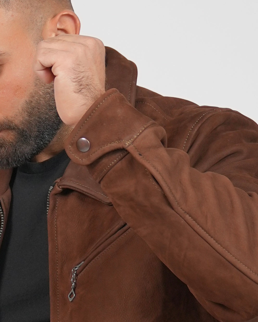 Chaqueta de piel de becerro nubuck Módena SHALAPI