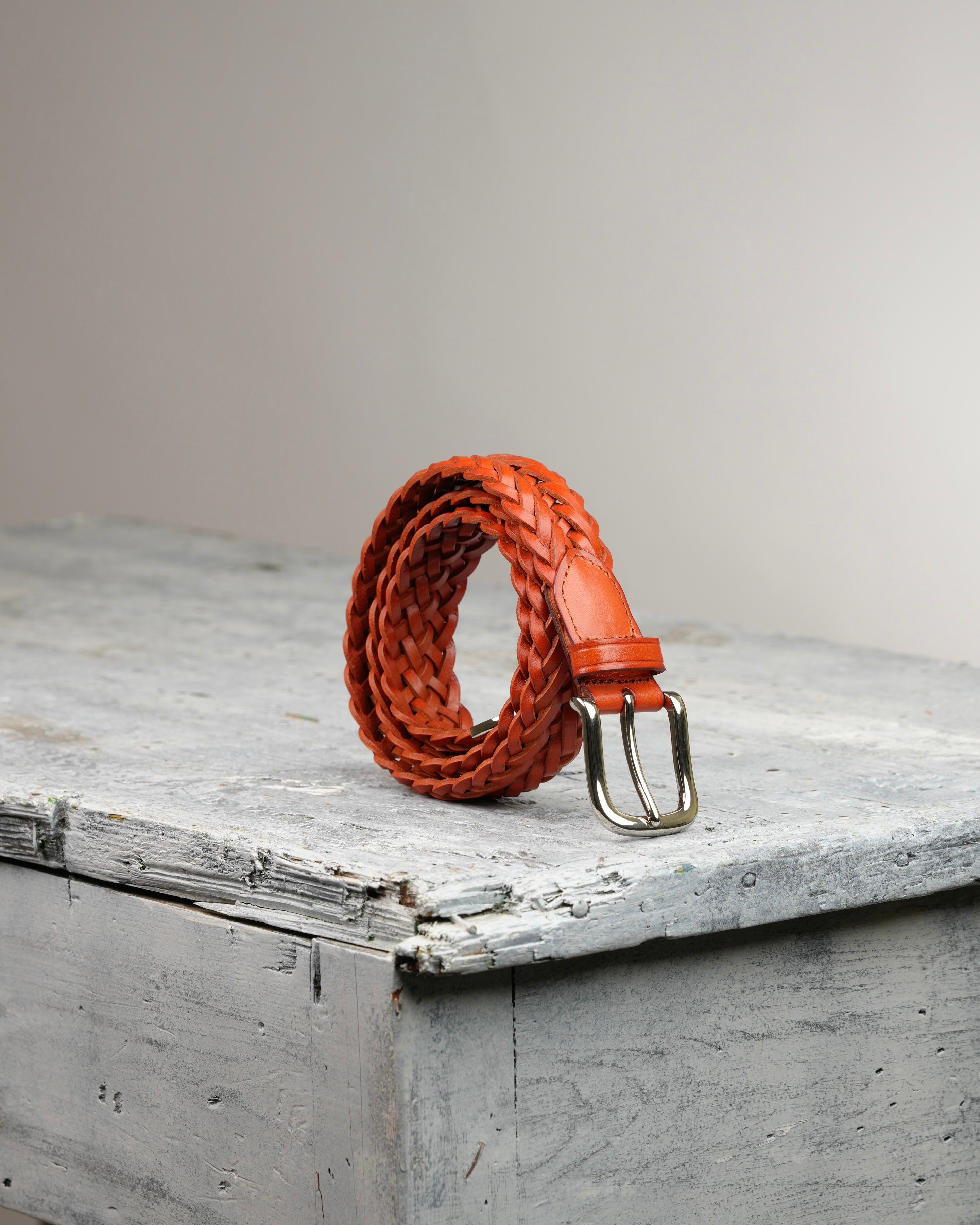 Handmade Braided Leather Belt in Camel – Shalapi Italy
