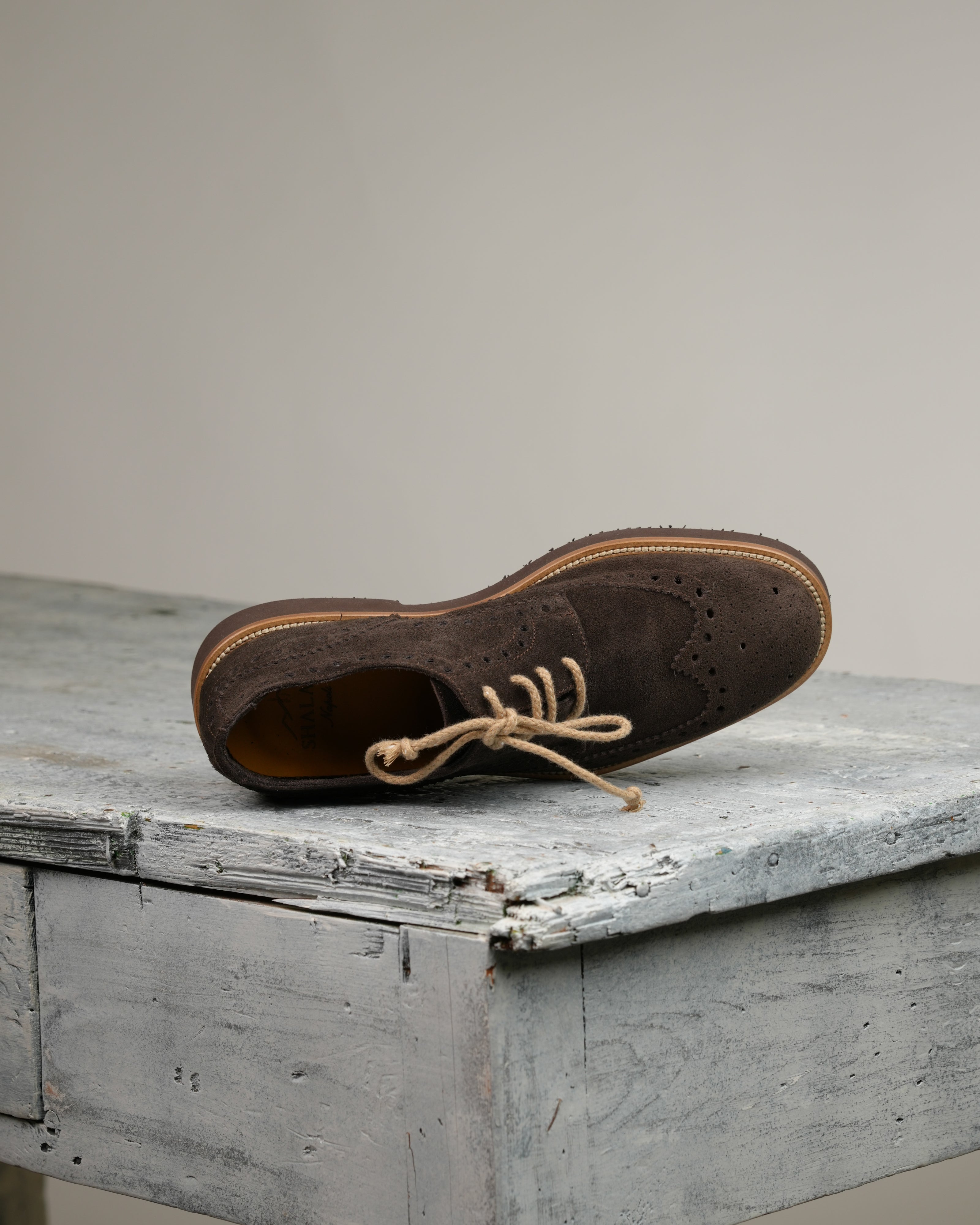 Ponente – Francesina Oxford in camoscio marrone