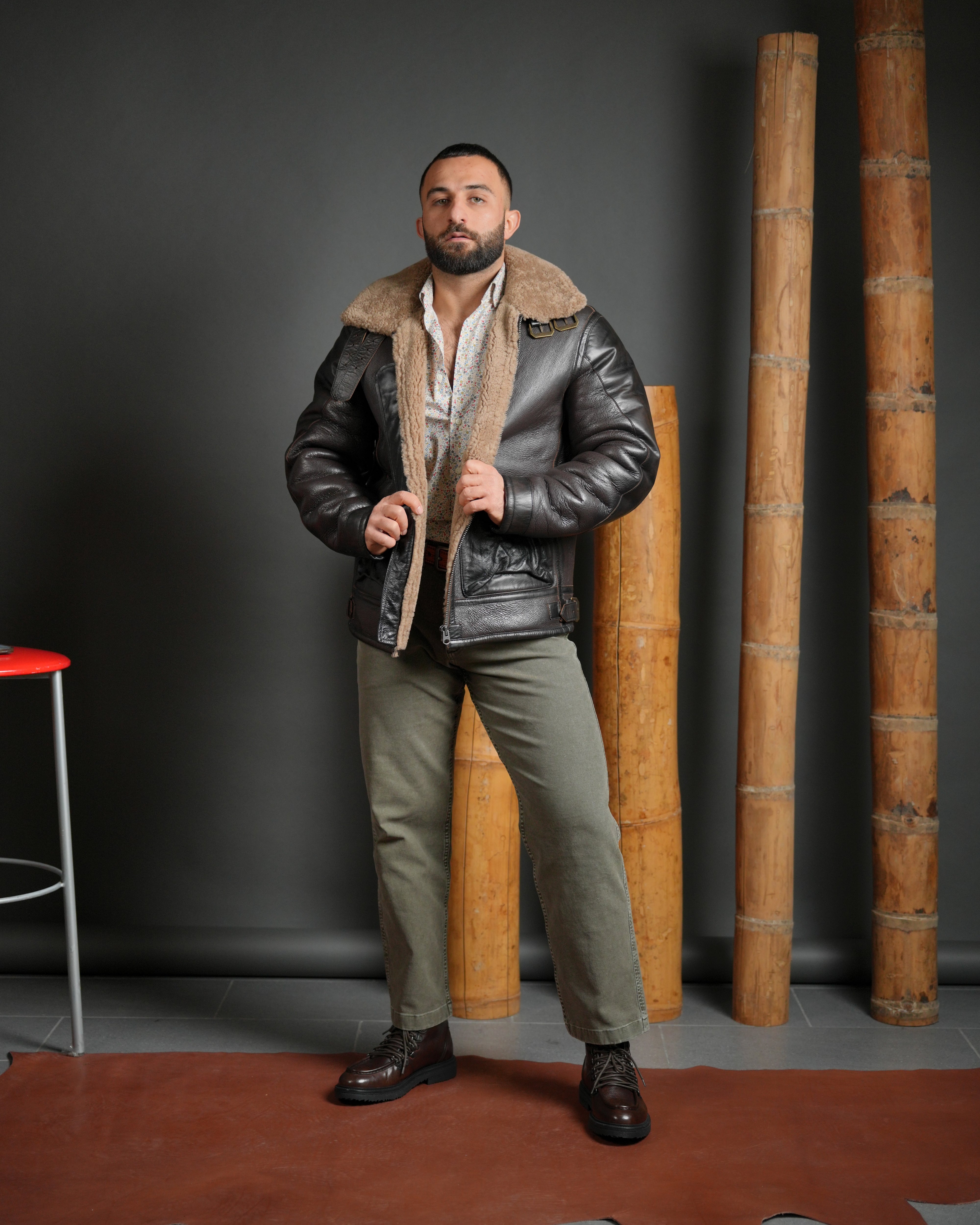 Botas de lujo SHALAPI Fracap 1.1 en piel plena flor en color marrón